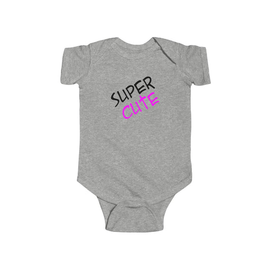 Adorable Infant Bodysuit with 'Super Cute' 'Super Saved' Design, Baby Shower Gift, Cute Baby Outfit, Newborn Clothes, Fun Babywear