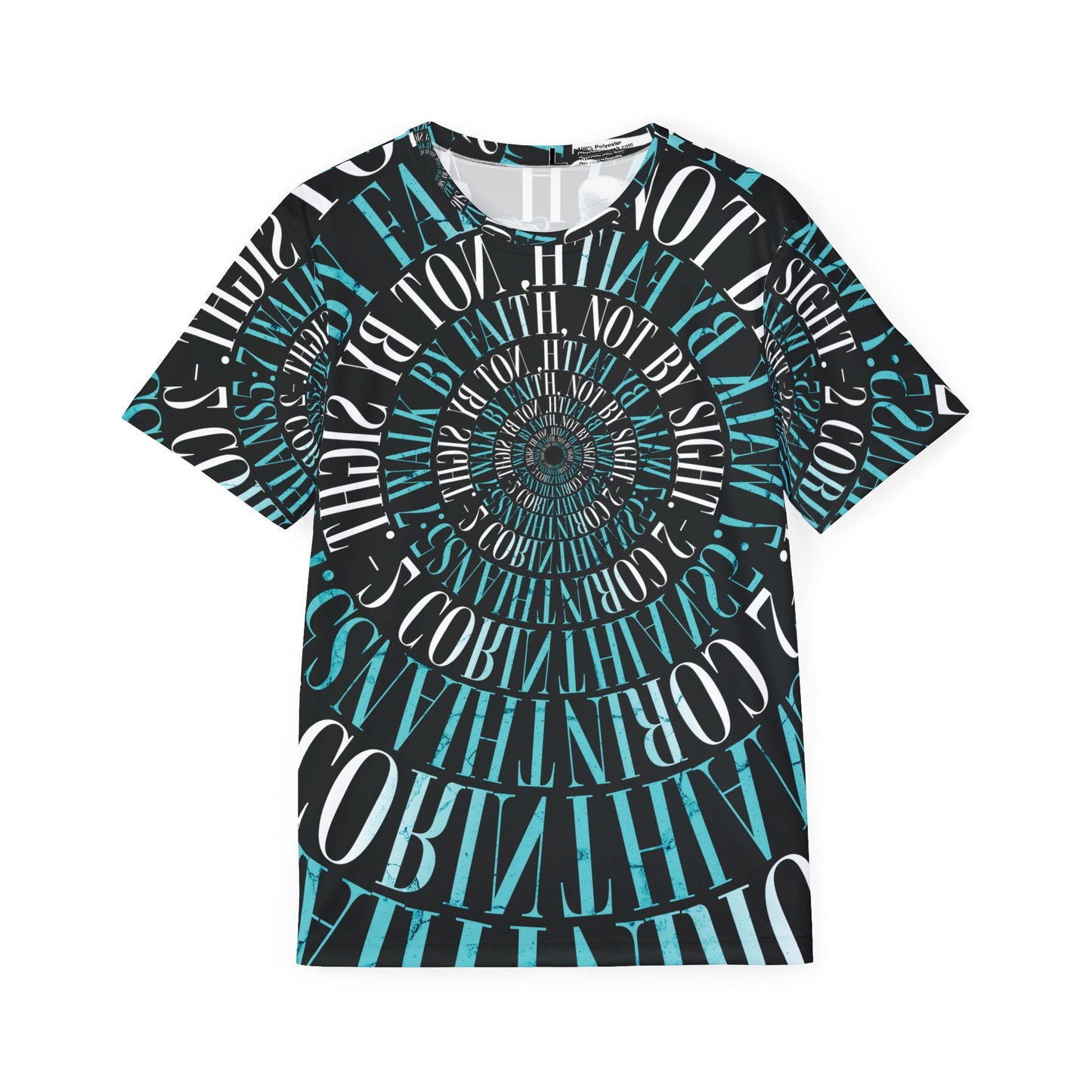 “Walk by Faith” 2 Corinthians 5:7- Polyester Tee (AOP)