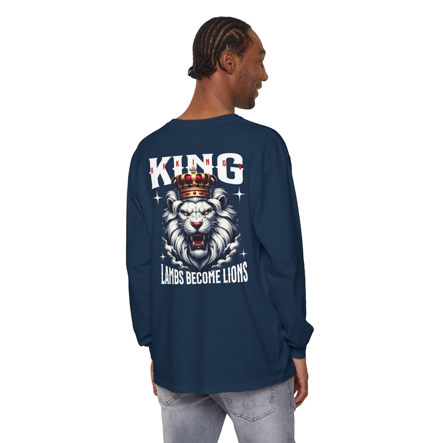 King of Kings Unisex Long Sleeve T-Shirt | Regal Apparel, Gift for Him, Casual Wear, Statement Piece, Birthday Gift