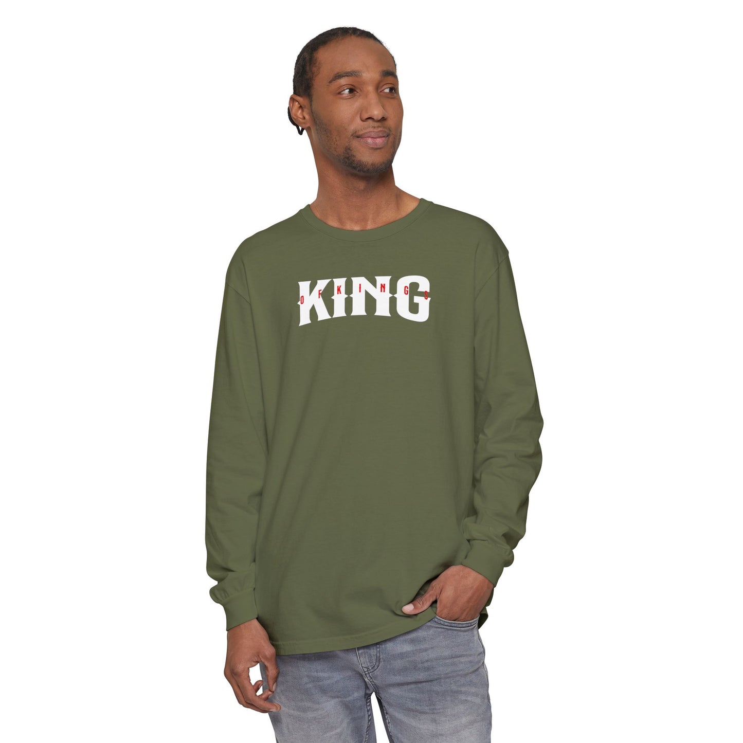 King of Kings Unisex Long Sleeve T-Shirt | Regal Apparel, Gift for Him, Casual Wear, Statement Piece, Birthday Gift