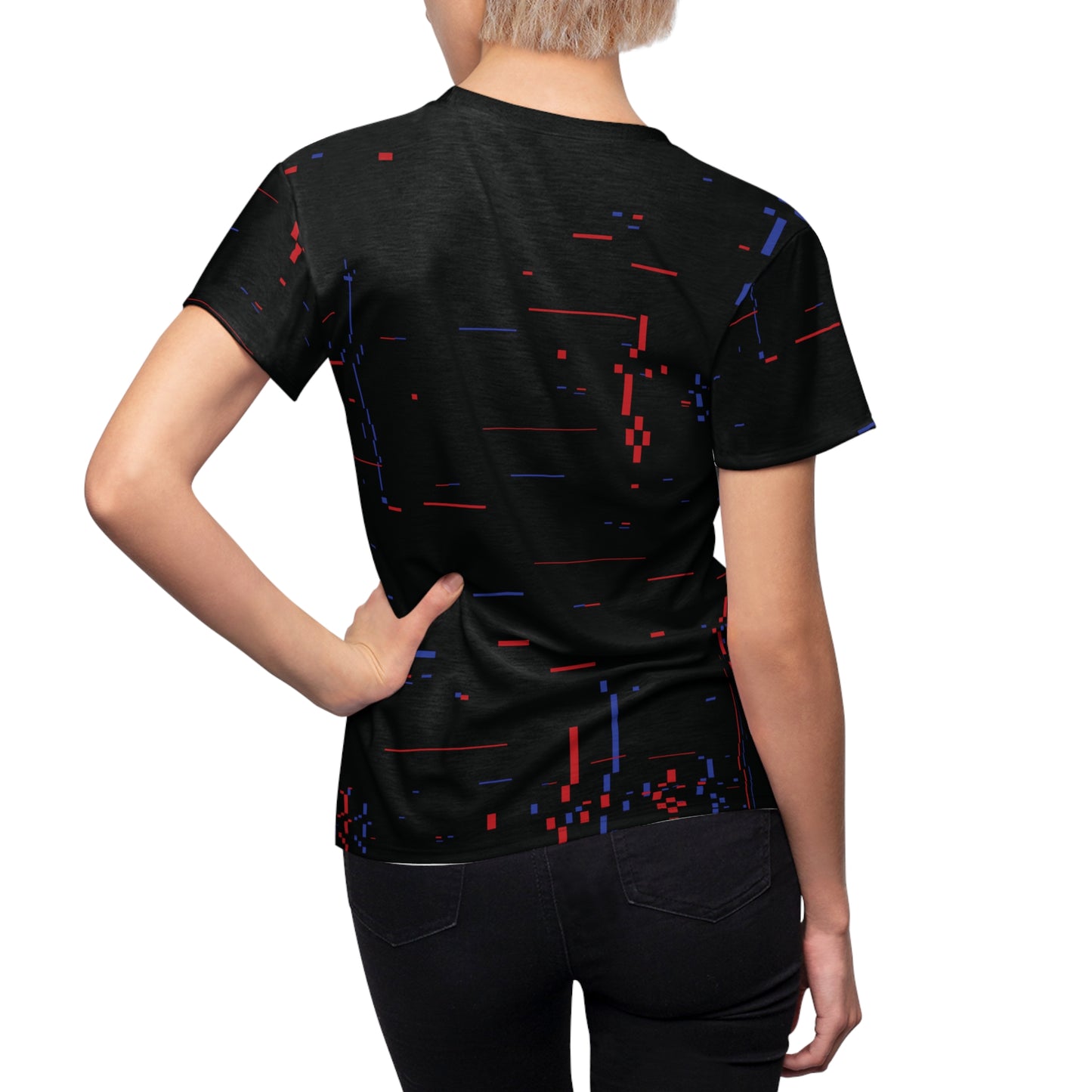 404 Error Women's Graphic Tee, Saved by Grace Shirt, Glitch Art Top, Youthful Design for Casual Wear, Perfect for Gift Giving