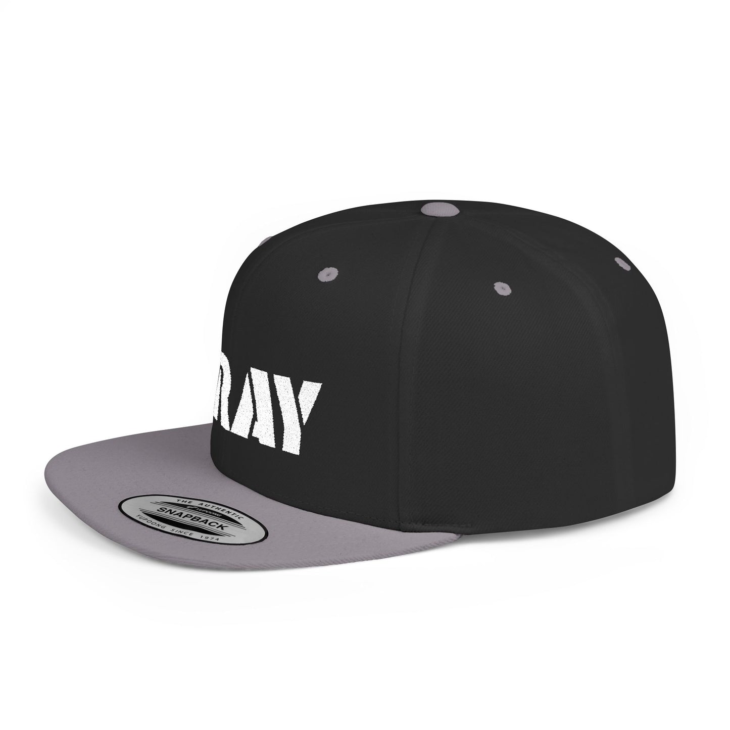 Inspirational Flat Bill Snapback Hat, Pray Adjustable Cap, Motivational Headwear, Faith-Based Gift, Casual Style Accessory