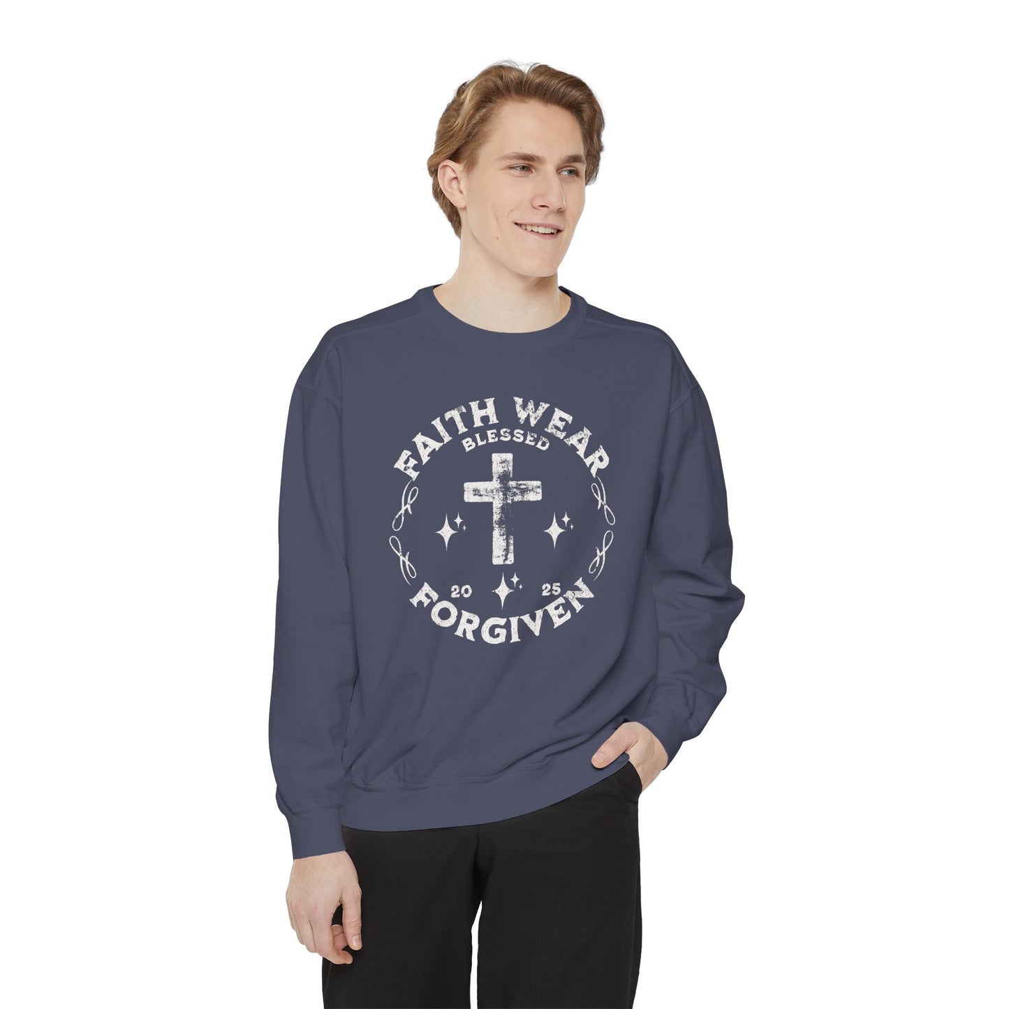 Faith Wear-Unisex Garment-Dyed Sweatshirt