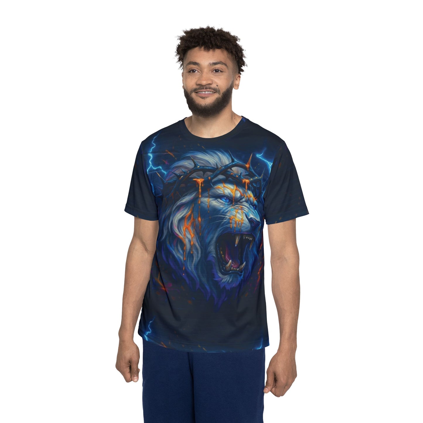 Graffiti Lion of Judah Polyester Sports Jersey(AOP)