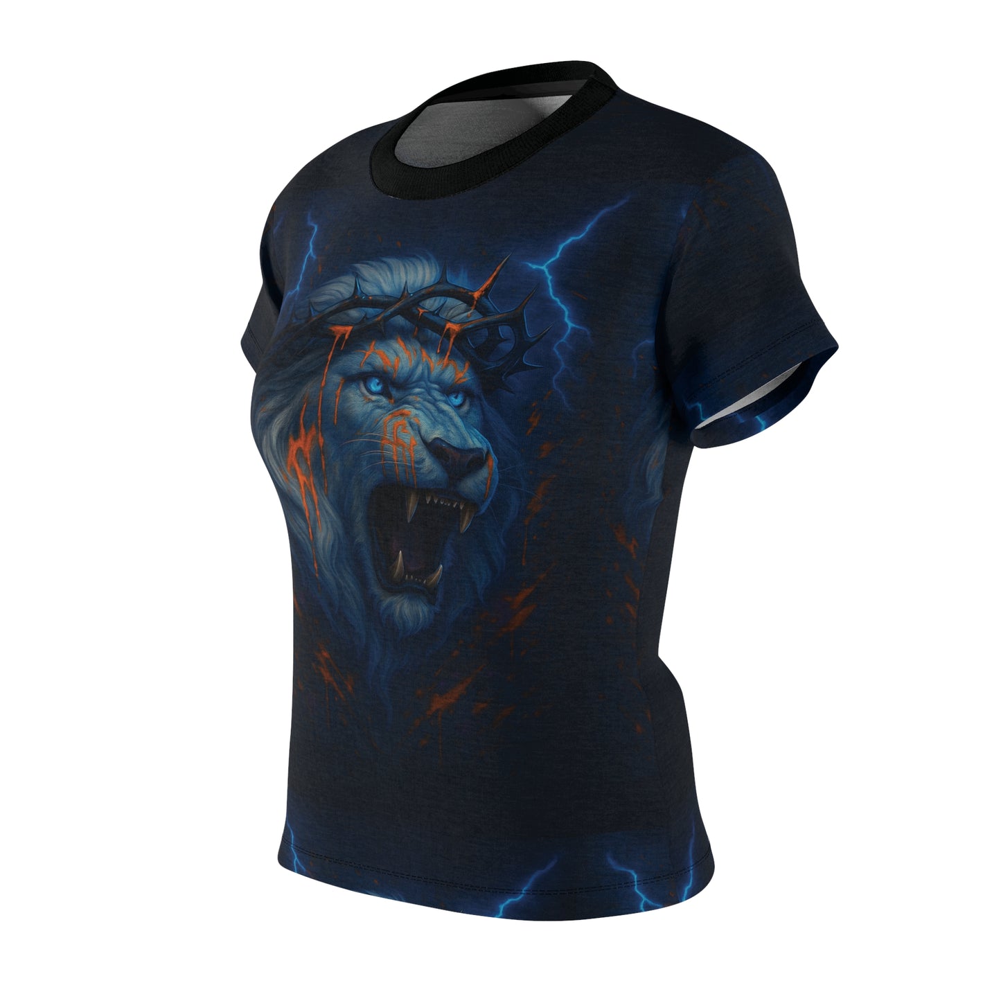 Graffiti Lion of Judah-Women's Polyester Tee (AOP)