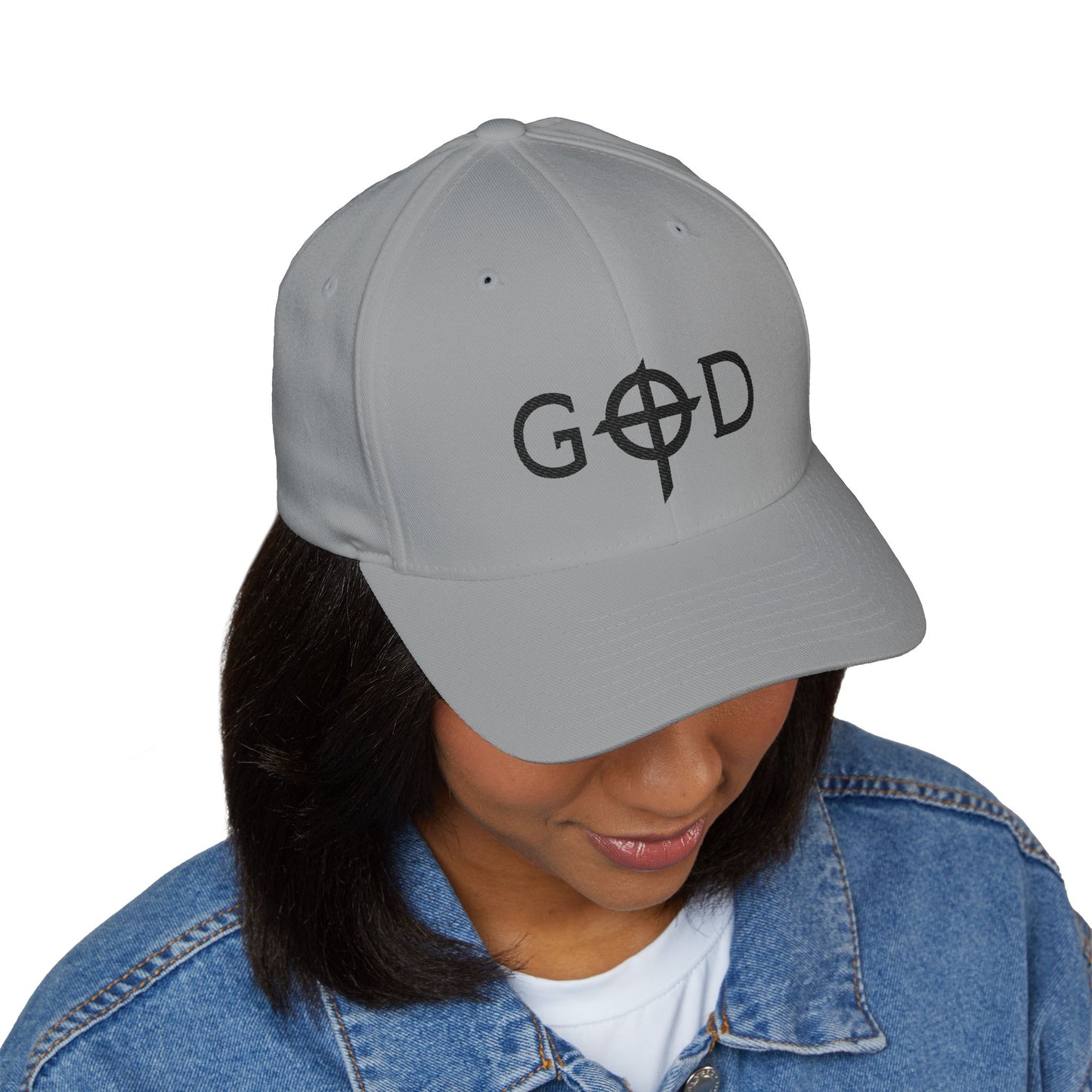 Embroidered Closed-Back Cap with 'GOD' Design, Stylish Hat, Perfect Gift, Daily Wear, Unique Accessory, Faith-Inspired Fashion