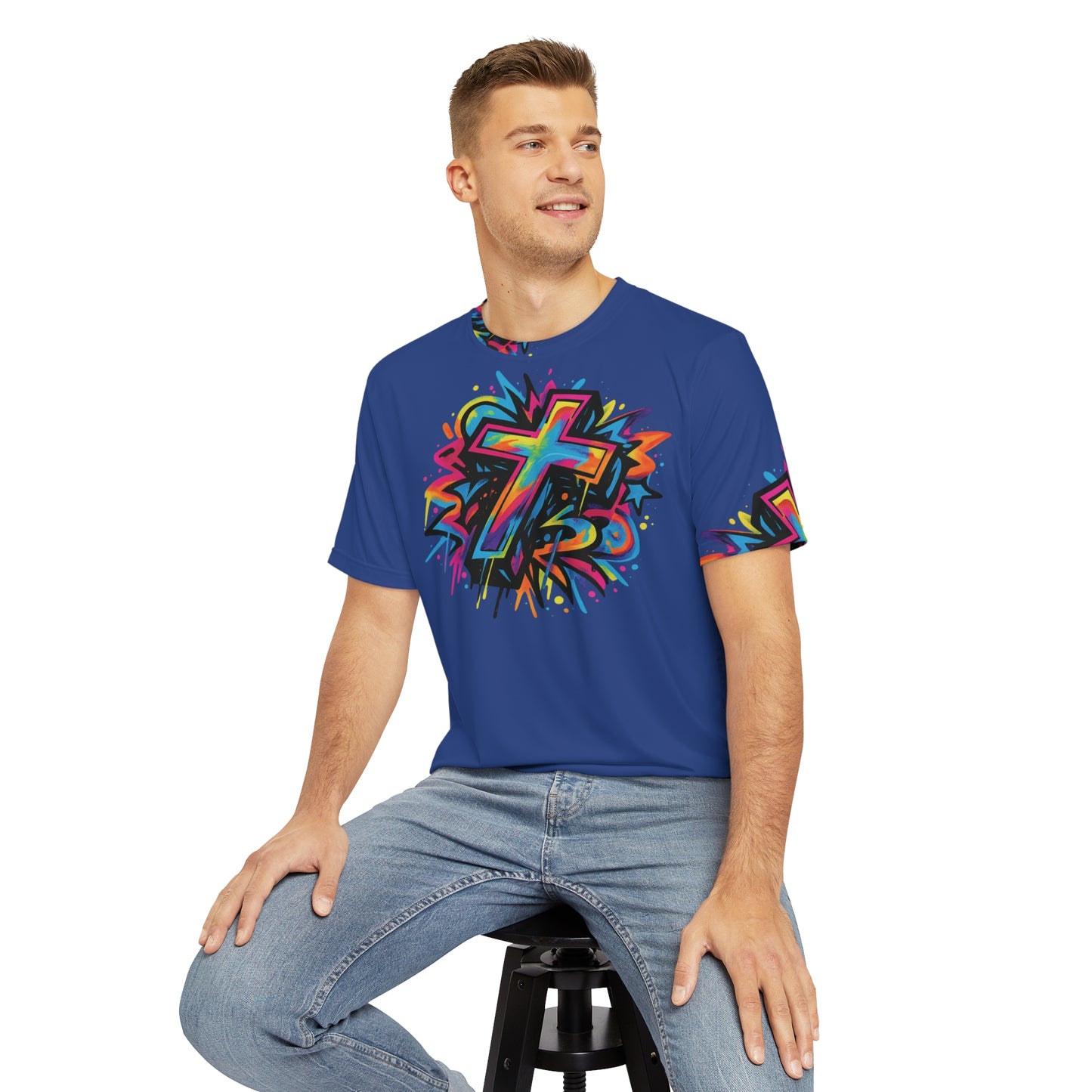 Cross Polyester Tee (AOP)
