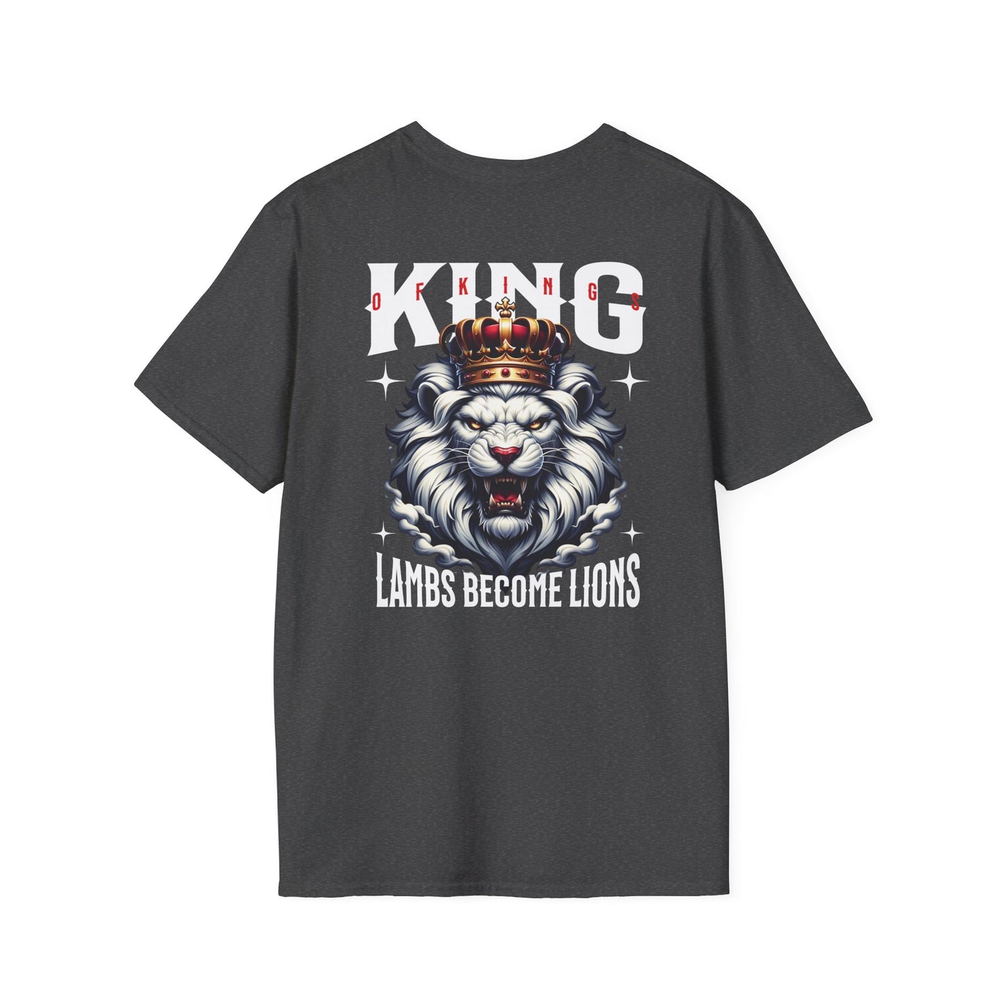 Majestic King T-Shirt | Unisex Graphic Tee for Warriors, Gifts for Dads, Birthdays, Strong Men’s Fashion, Lion Design