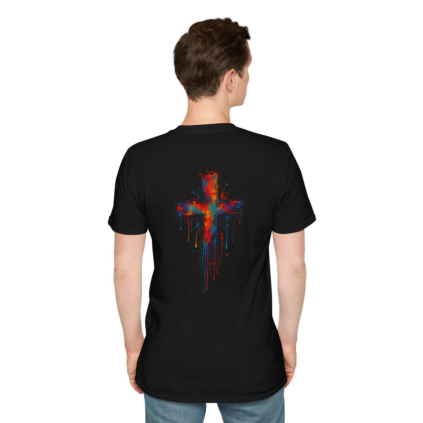 Vibrant Graphic T-Shirt, Unisex Softstyle Tee, Casual Wear, Gift for Him/Her, Faith-Inspired Apparel