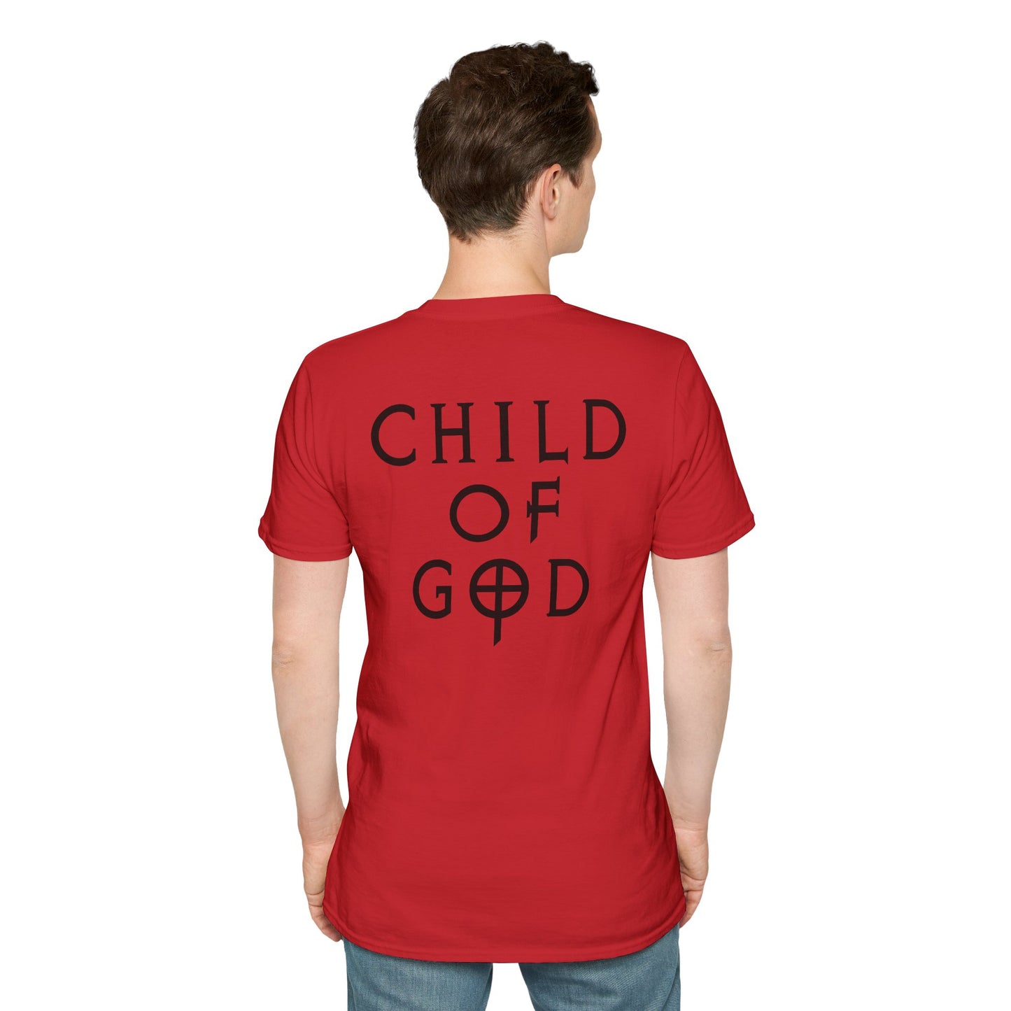 Unisex Softstyle T-Shirt - "Child of God" Graphic Tee, Casual Wear, Christian Apparel, Gift for Believers, Faith-Based Fashion