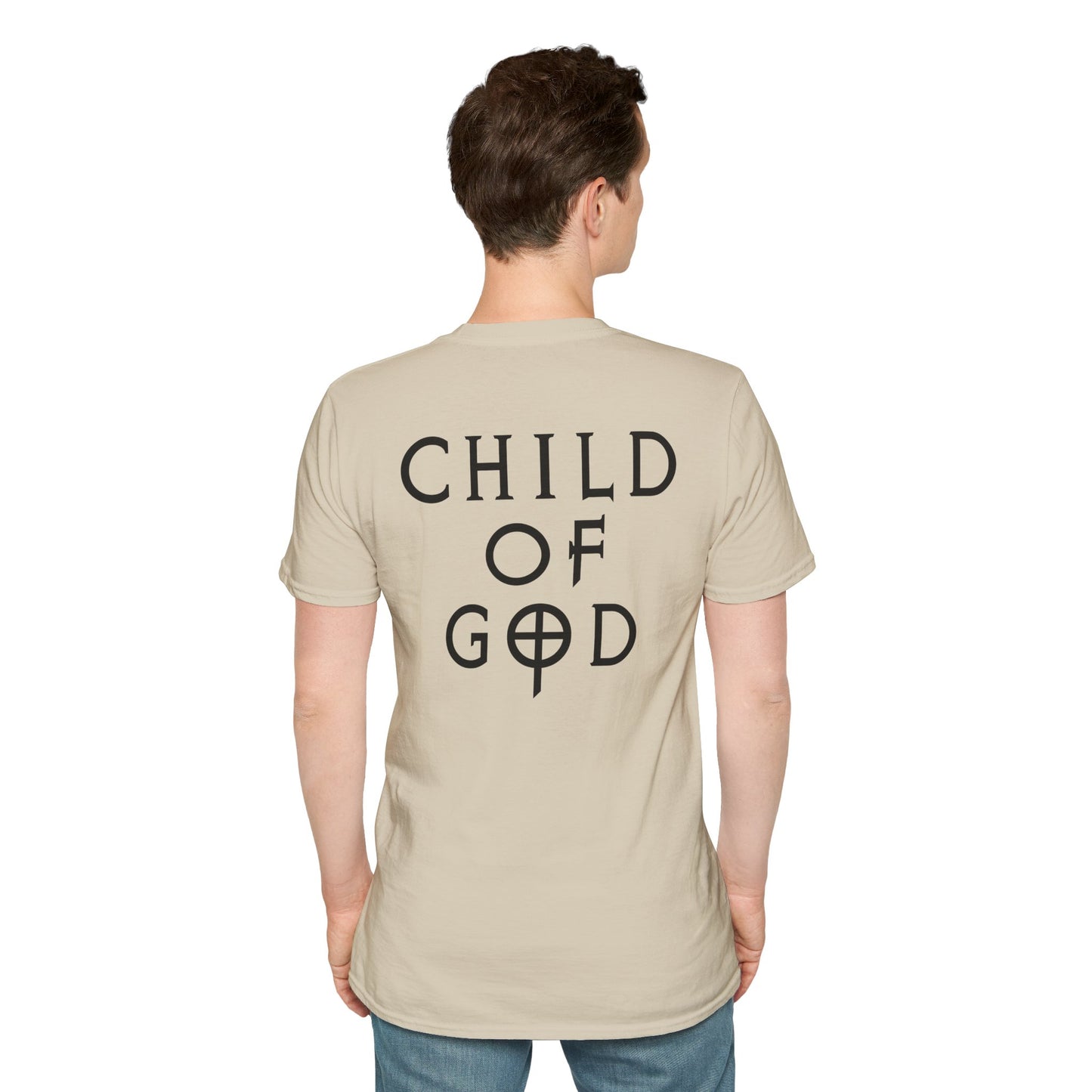Unisex Softstyle T-Shirt - "Child of God" Graphic Tee, Casual Wear, Christian Apparel, Gift for Believers, Faith-Based Fashion