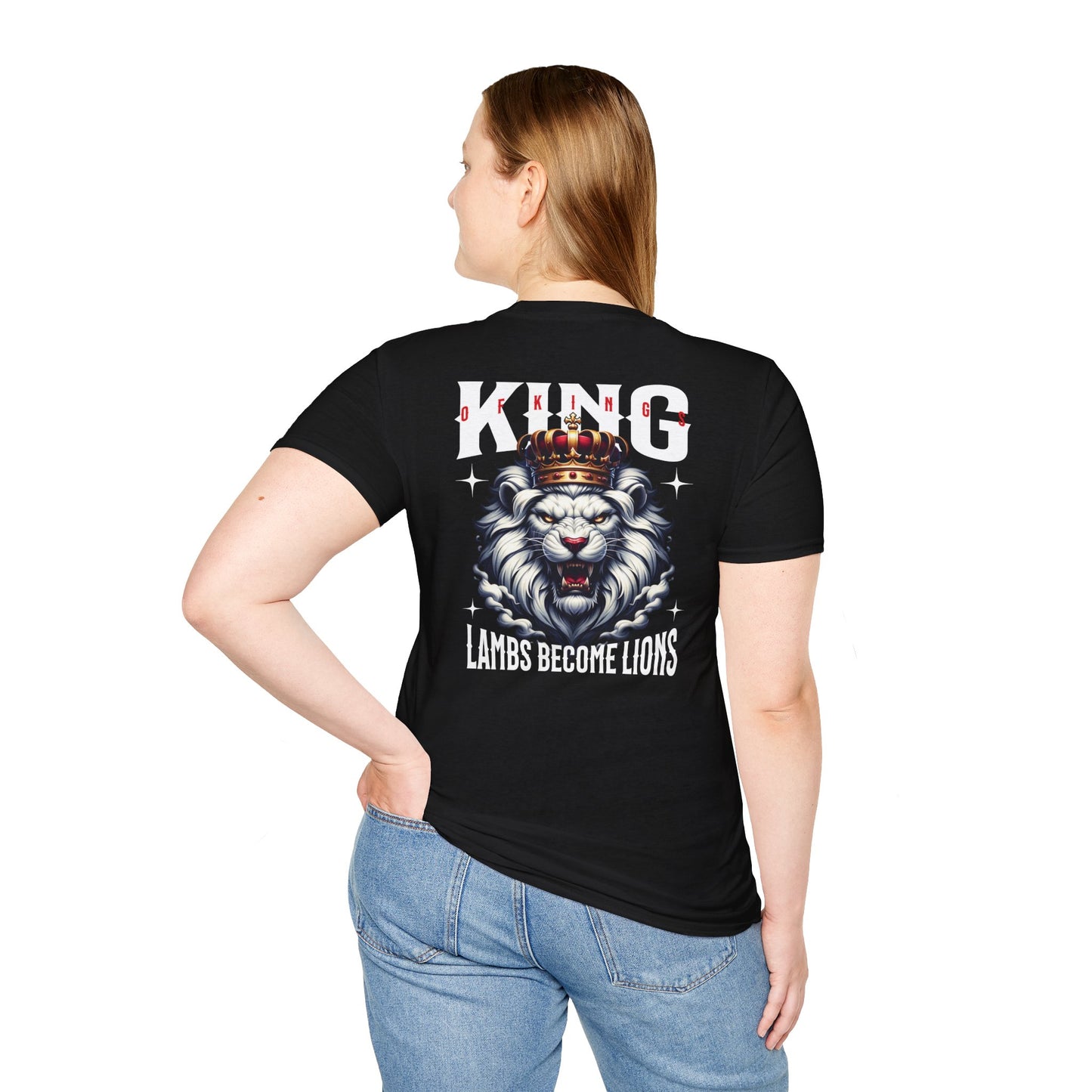 Majestic King T-Shirt | Unisex Graphic Tee for Warriors, Gifts for Dads, Birthdays, Strong Men’s Fashion, Lion Design