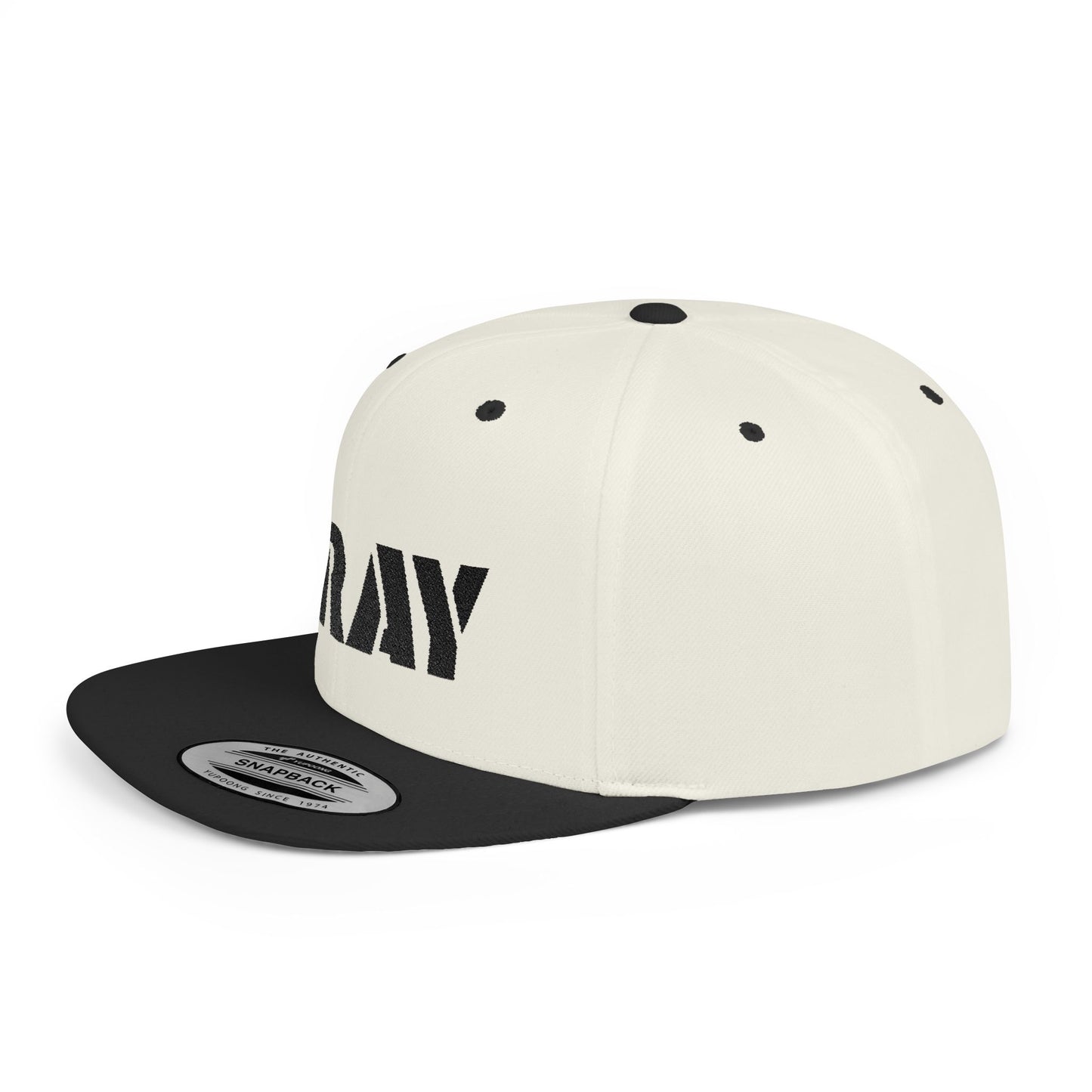 Inspirational Flat Bill Snapback Hat, Pray Adjustable Cap, Motivational Headwear, Faith-Based Gift, Casual Style Accessory