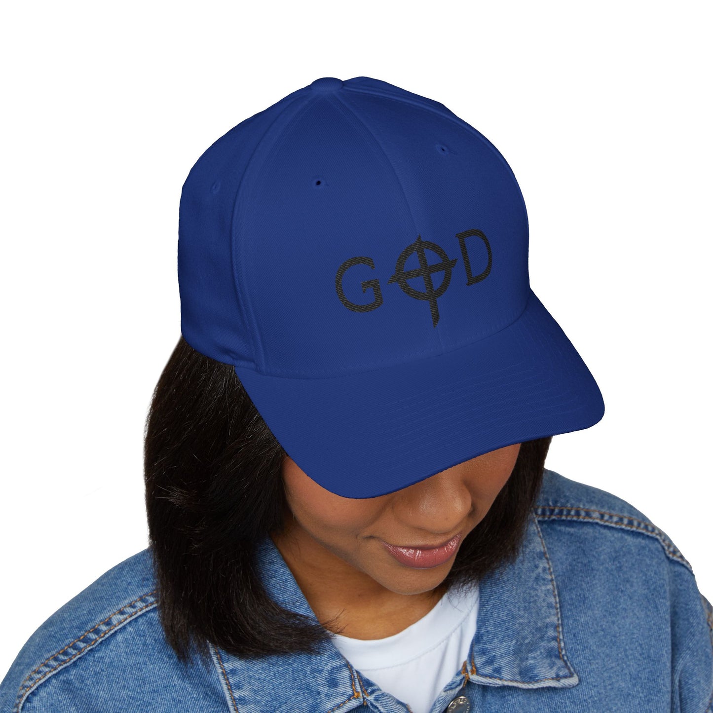 Embroidered Closed-Back Cap with 'GOD' Design, Stylish Hat, Perfect Gift, Daily Wear, Unique Accessory, Faith-Inspired Fashion