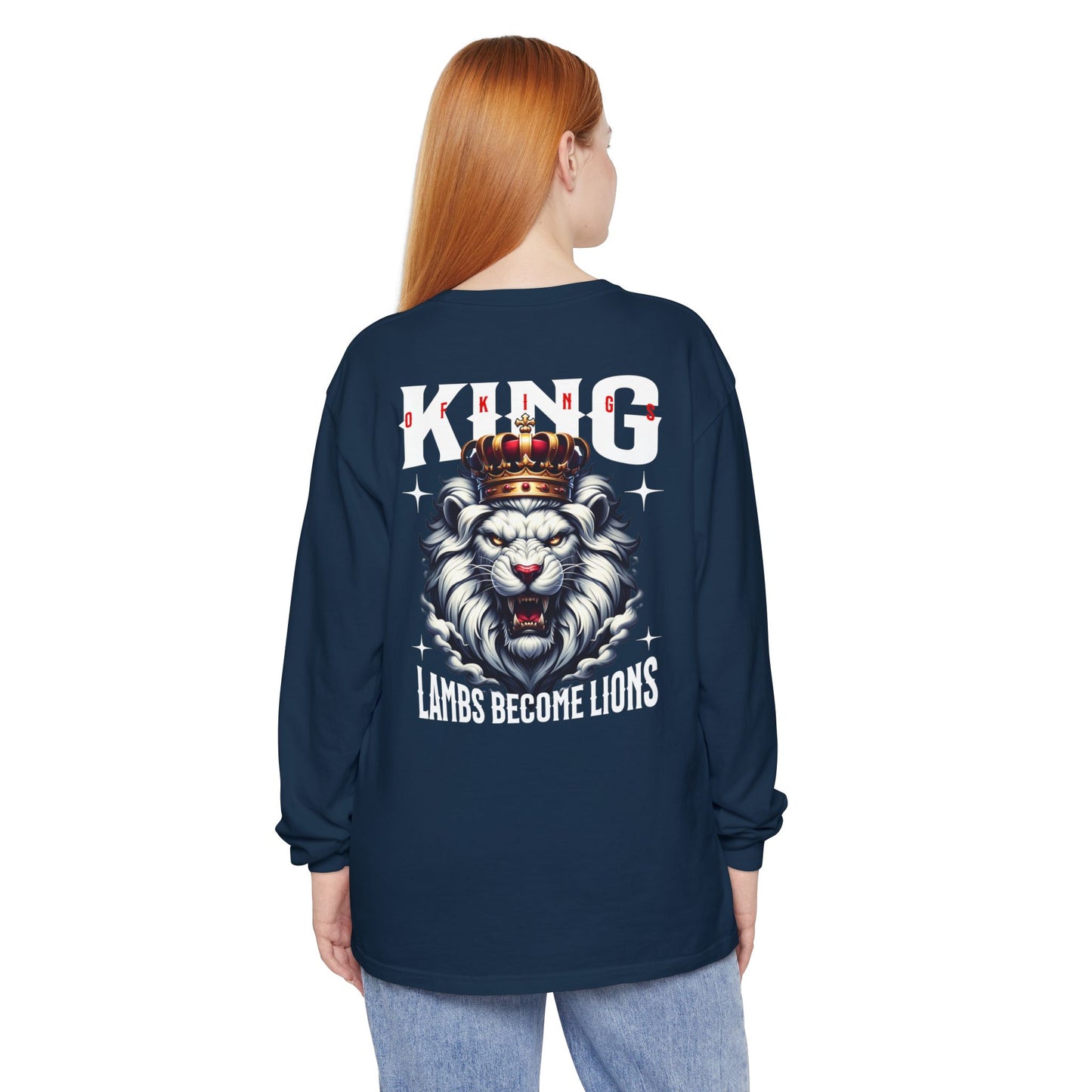 King of Kings Unisex Long Sleeve T-Shirt | Regal Apparel, Gift for Him, Casual Wear, Statement Piece, Birthday Gift