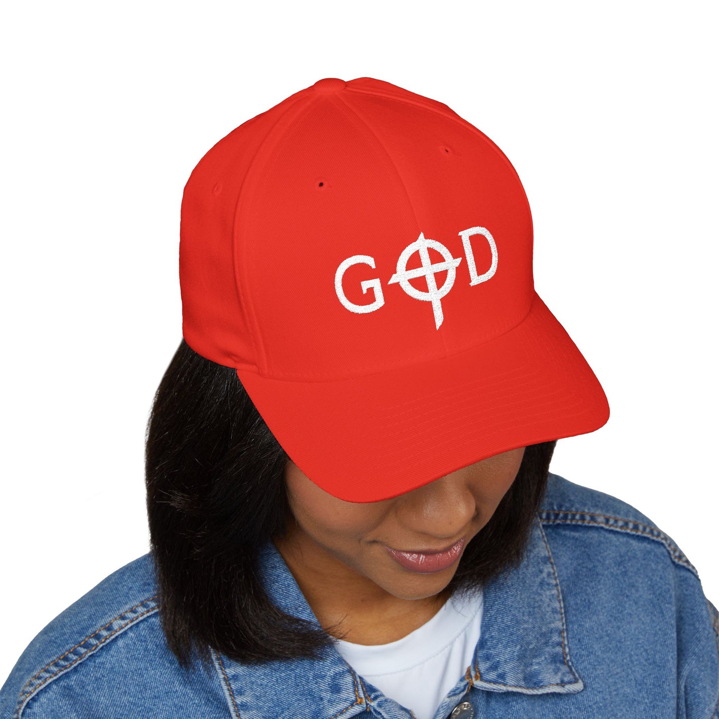 Embroidered Closed-Back Cap with 'GOD' Design, Stylish Hat, Perfect Gift, Daily Wear, Unique Accessory, Faith-Inspired Fashion