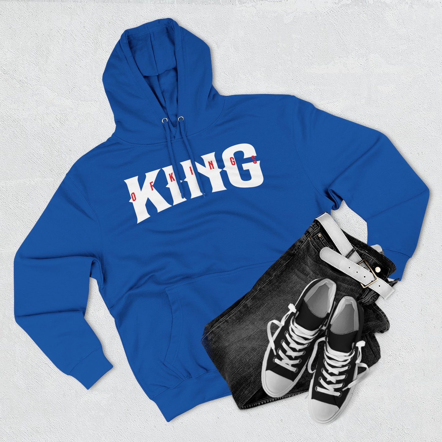 King of Kings Fleece Hoodie | Perfect for Casual Wear, Gift for Him, Motivational Apparel, Unique Streetwear, Birthday Gift
