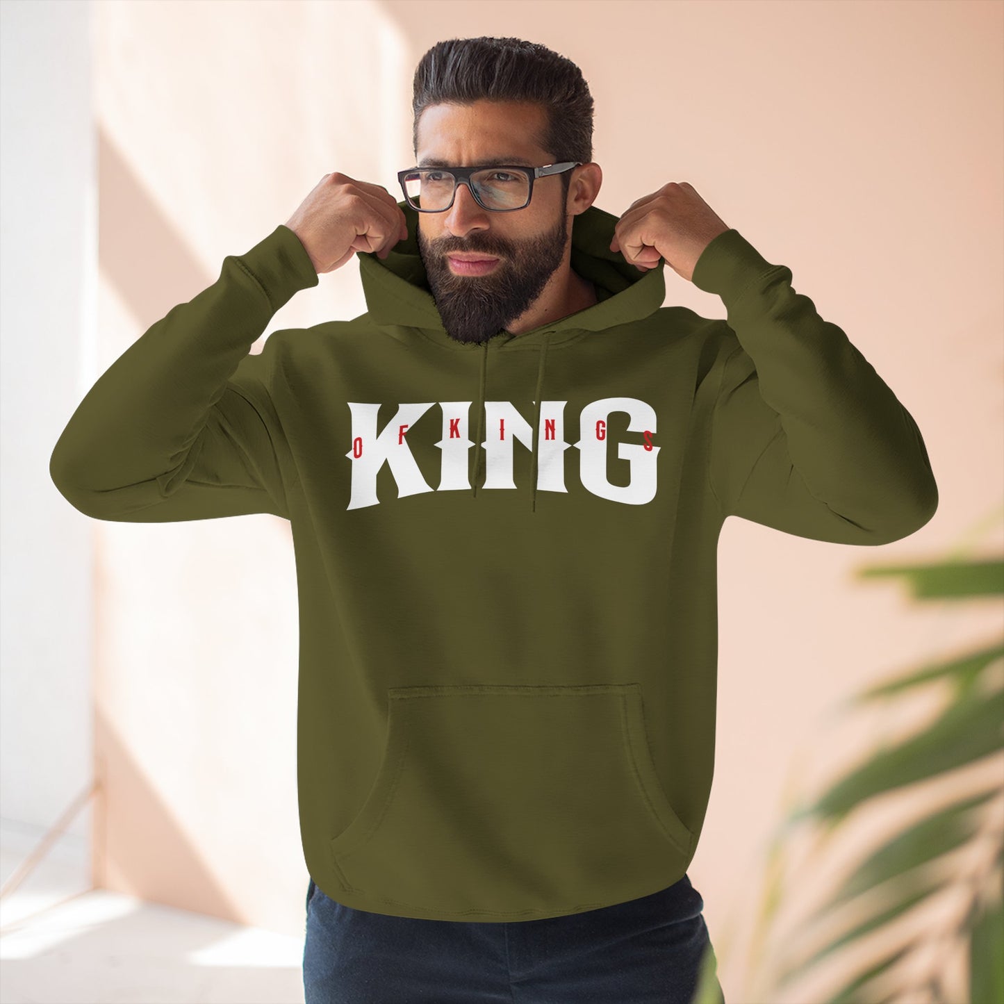 King of Kings Fleece Hoodie | Perfect for Casual Wear, Gift for Him, Motivational Apparel, Unique Streetwear, Birthday Gift