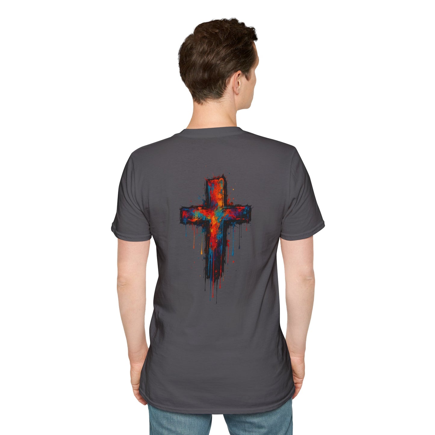 Vibrant Graphic T-Shirt, Unisex Softstyle Tee, Casual Wear, Gift for Him/Her, Faith-Inspired Apparel