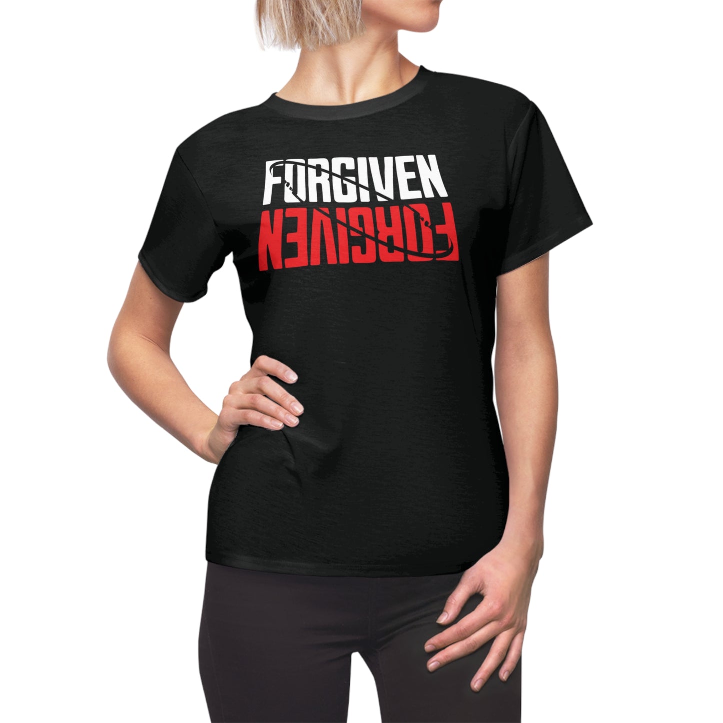 Forgiven Women's Cut & Sew Tee (AOP)