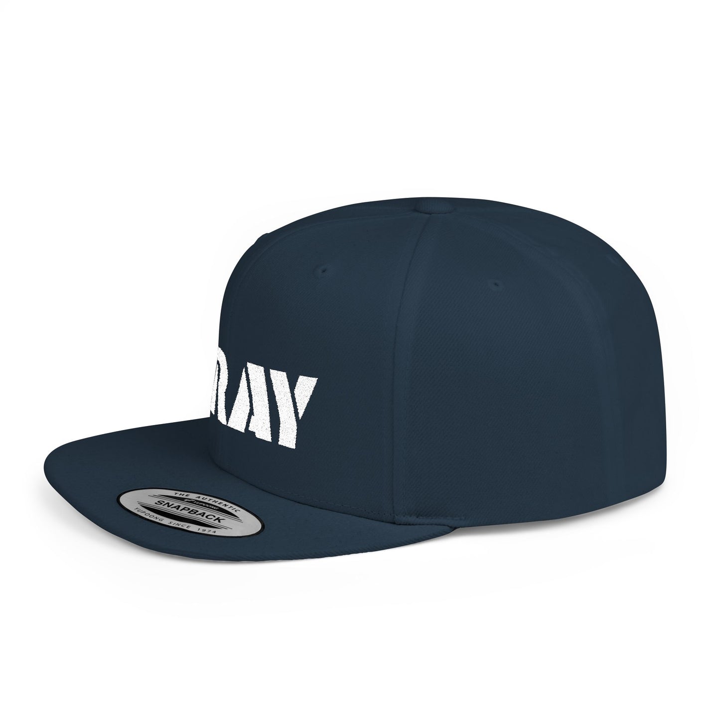 Inspirational Flat Bill Snapback Hat, Pray Adjustable Cap, Motivational Headwear, Faith-Based Gift, Casual Style Accessory