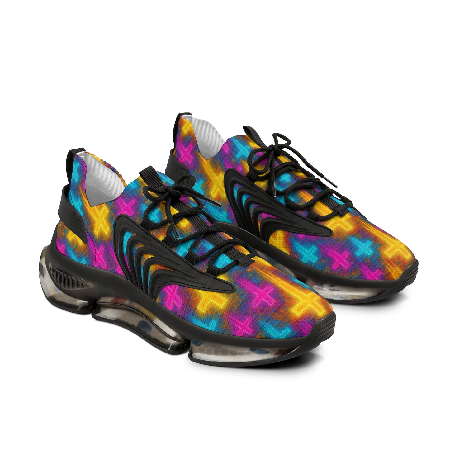 Men's Sneakers Neon Urban Graffiti Cross