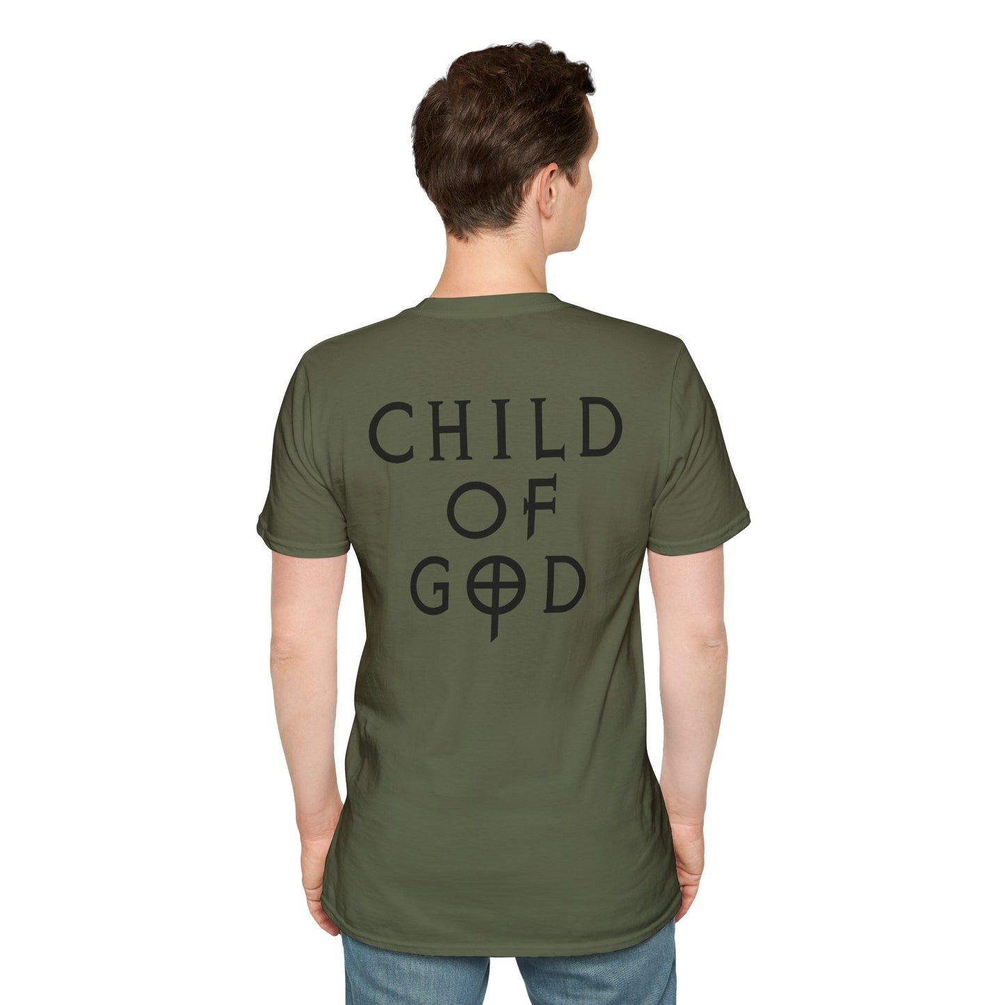 Unisex Softstyle T-Shirt - "Child of God" Graphic Tee, Casual Wear, Christian Apparel, Gift for Believers, Faith-Based Fashion
