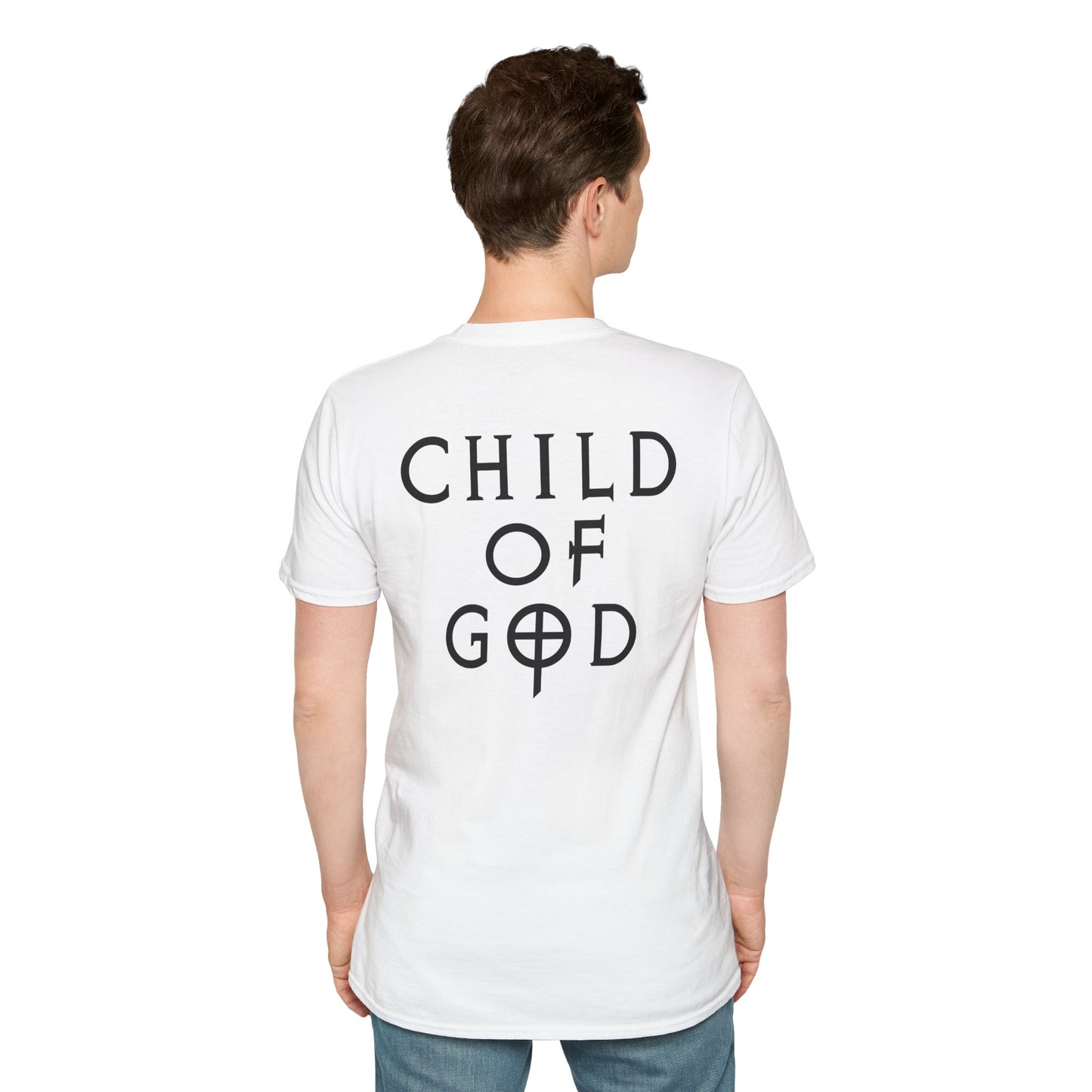 Unisex Softstyle T-Shirt - "Child of God" Graphic Tee, Casual Wear, Christian Apparel, Gift for Believers, Faith-Based Fashion