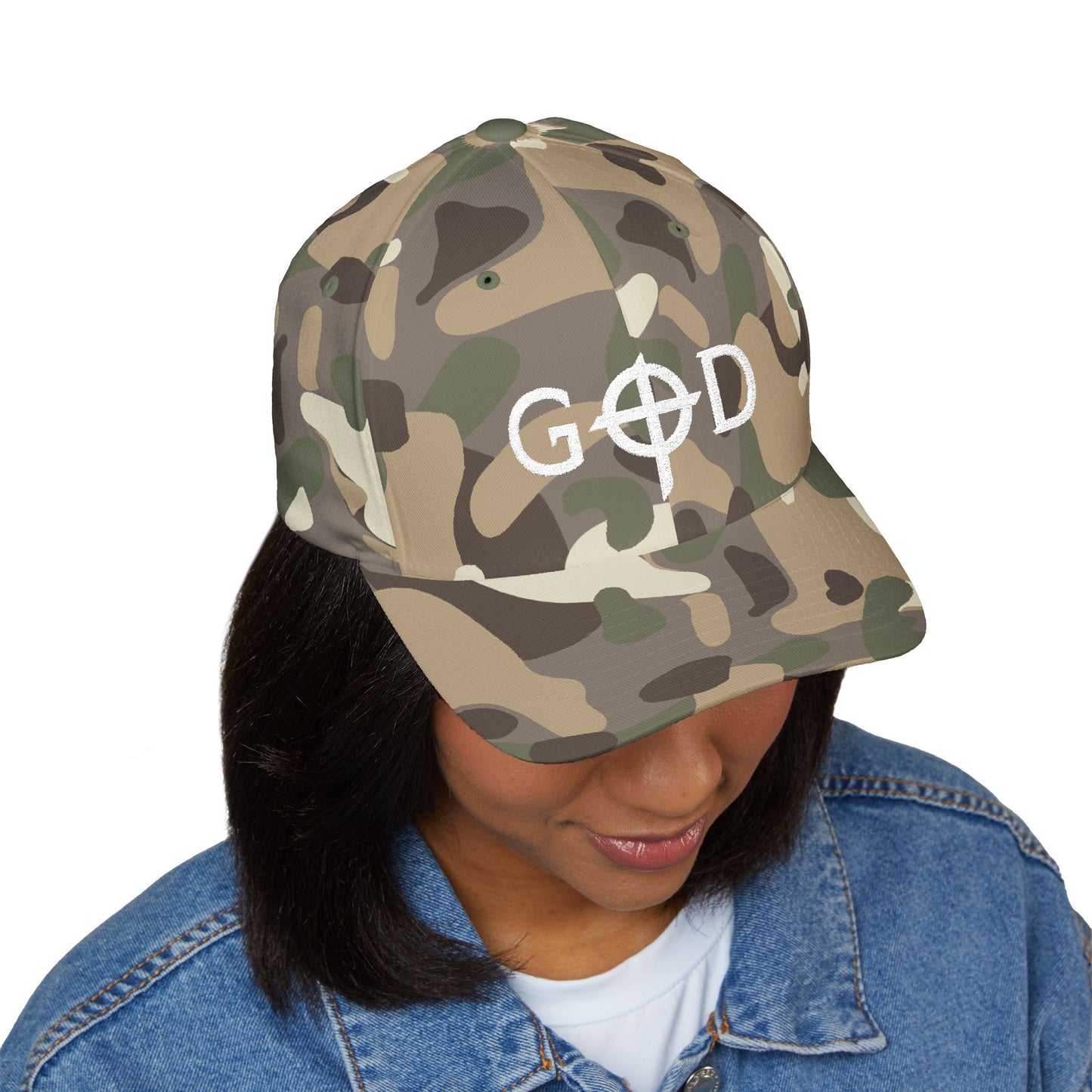 Embroidered Closed-Back Cap with 'GOD' Design, Stylish Hat, Perfect Gift, Daily Wear, Unique Accessory, Faith-Inspired Fashion