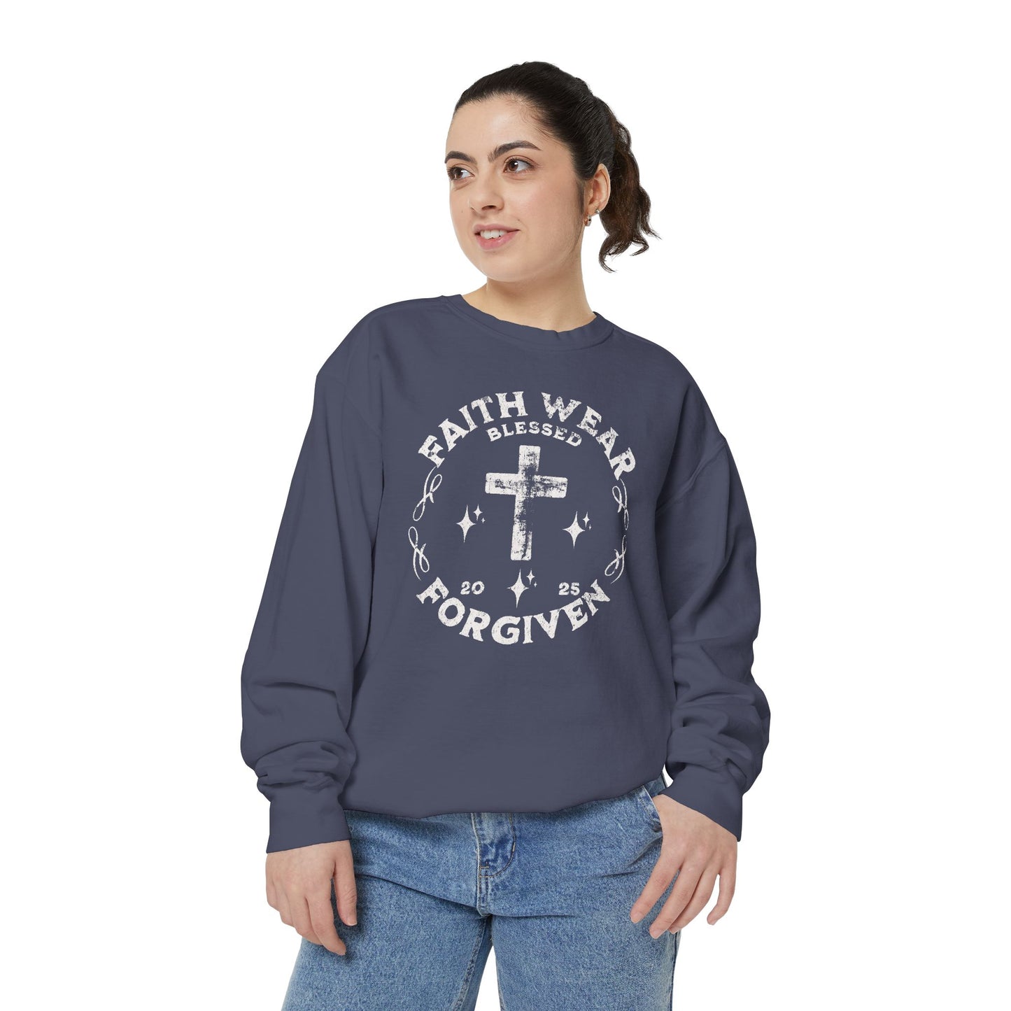 Faith Wear-Unisex Garment-Dyed Sweatshirt