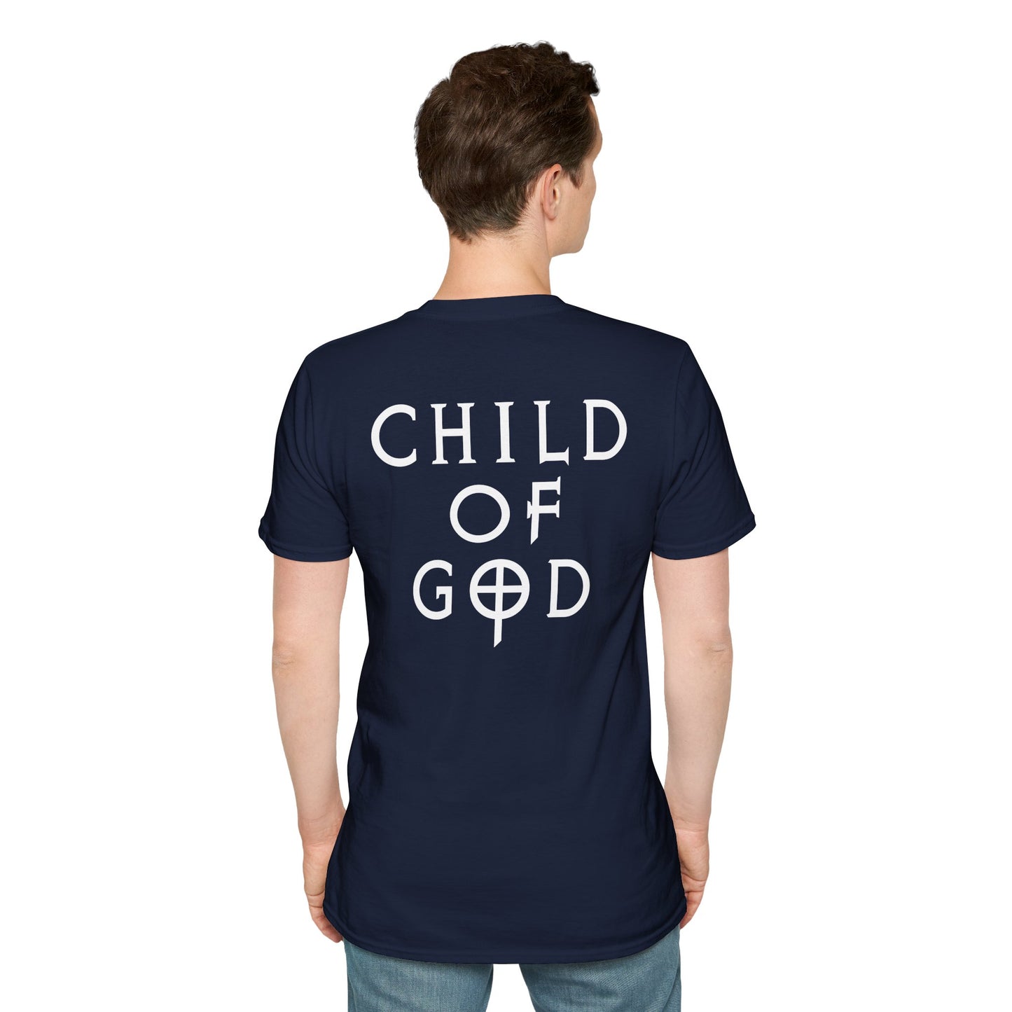 Unisex Softstyle T-Shirt - "Child of God" Graphic Tee, Casual Wear, Christian Apparel, Gift for Believers, Faith-Based Fashion