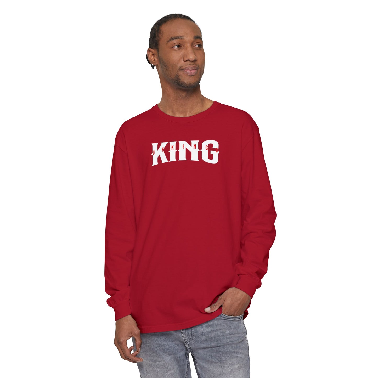 King of Kings Unisex Long Sleeve T-Shirt | Regal Apparel, Gift for Him, Casual Wear, Statement Piece, Birthday Gift