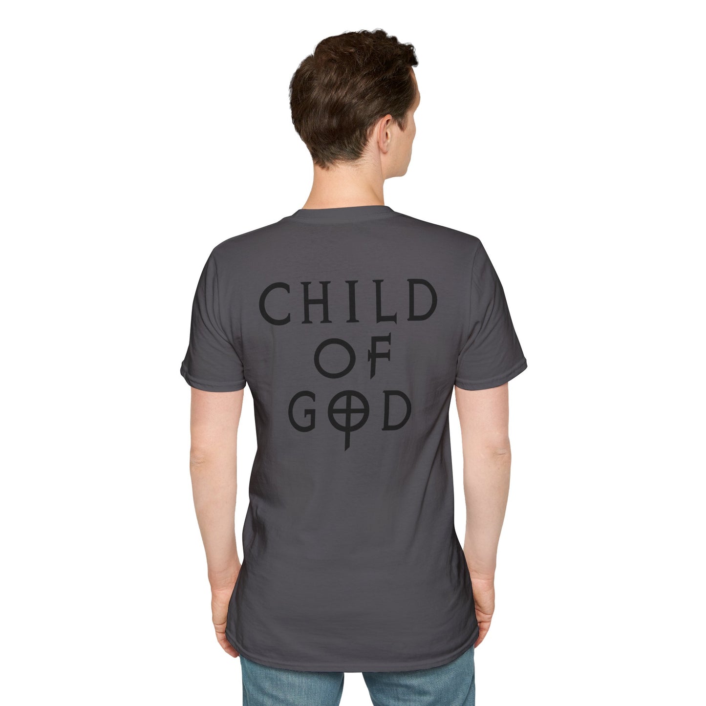 Unisex Softstyle T-Shirt - "Child of God" Graphic Tee, Casual Wear, Christian Apparel, Gift for Believers, Faith-Based Fashion