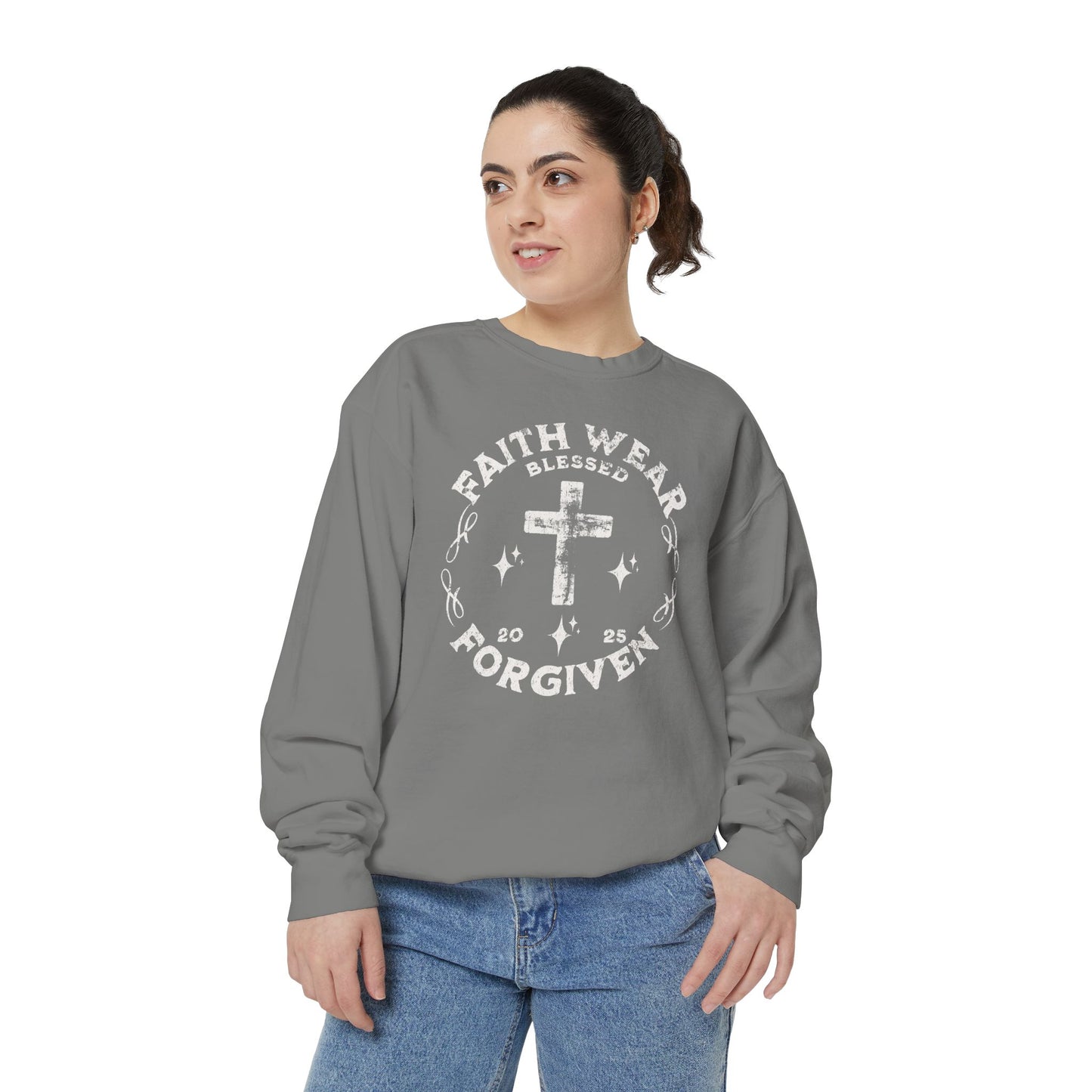 Faith Wear-Unisex Garment-Dyed Sweatshirt
