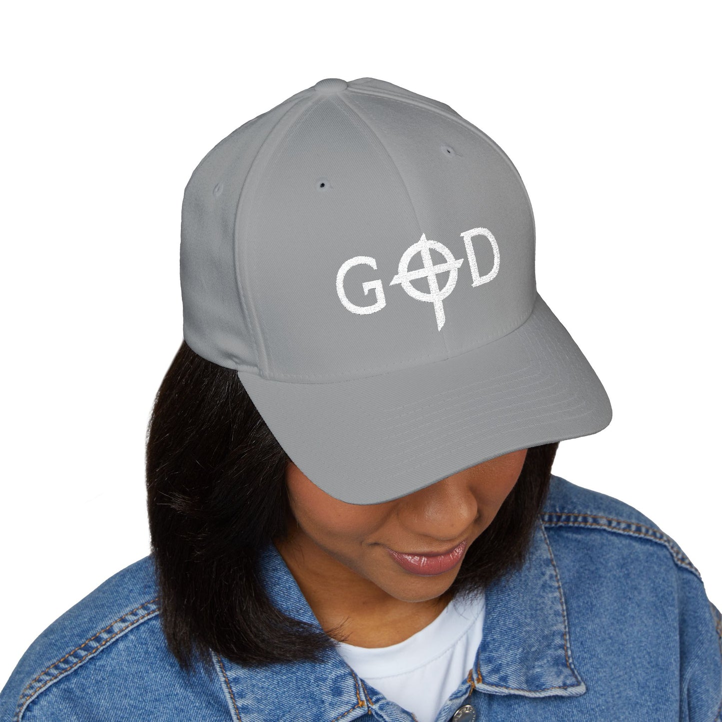 Embroidered Closed-Back Cap with 'GOD' Design, Stylish Hat, Perfect Gift, Daily Wear, Unique Accessory, Faith-Inspired Fashion