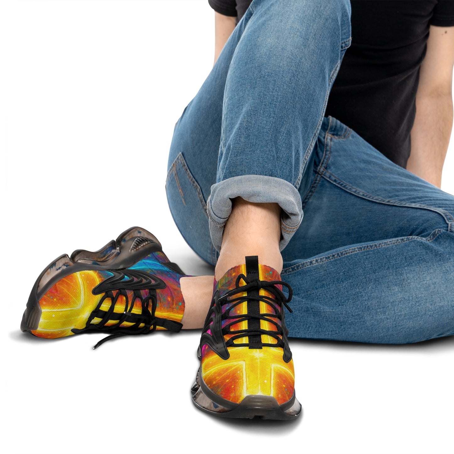 Men's Mesh Sneakers with Calvary Cross Design