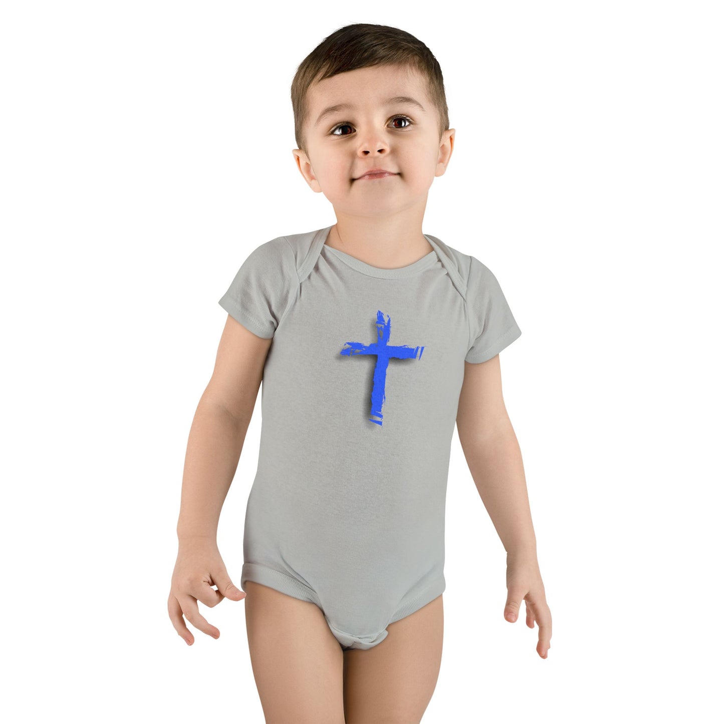 Pink Cross Baby Onesie, Cute Baby Shower Gift, Christening Outfit, Religious Baby Clothes, Newborn Essentials