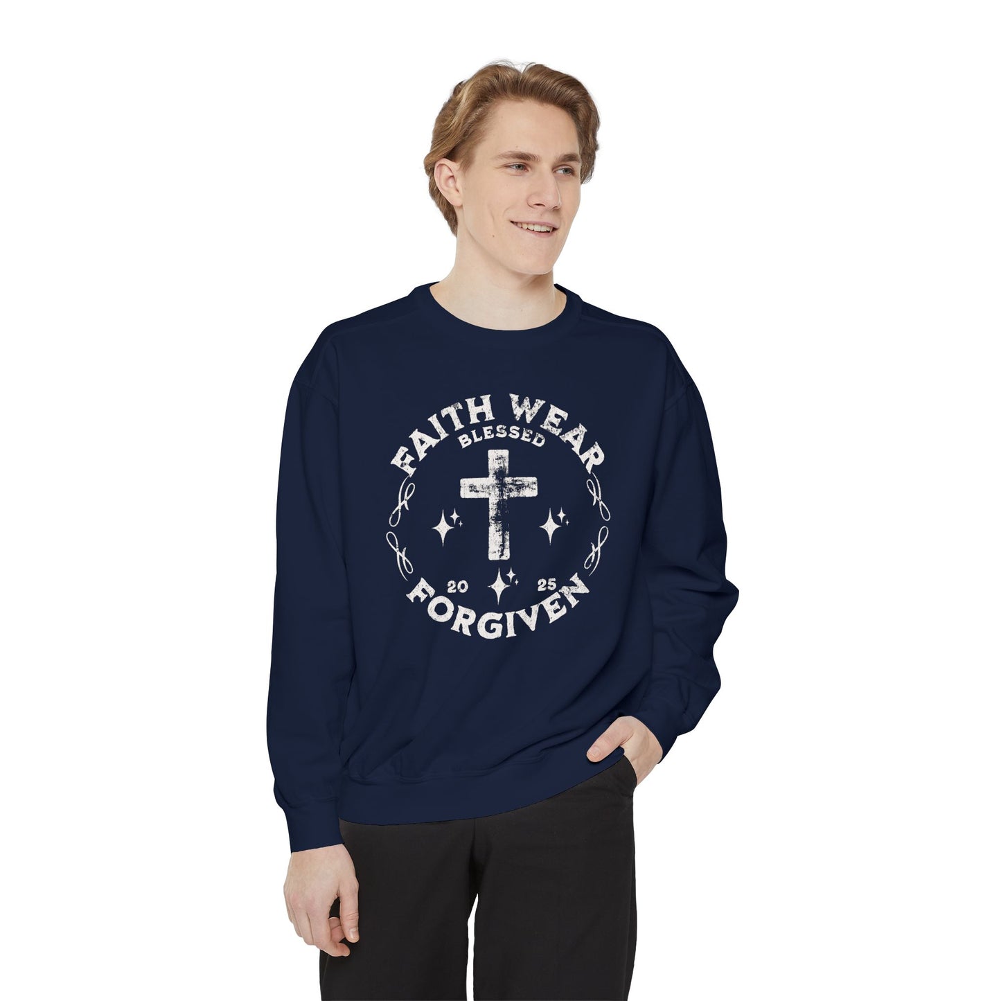 Faith Wear-Unisex Garment-Dyed Sweatshirt
