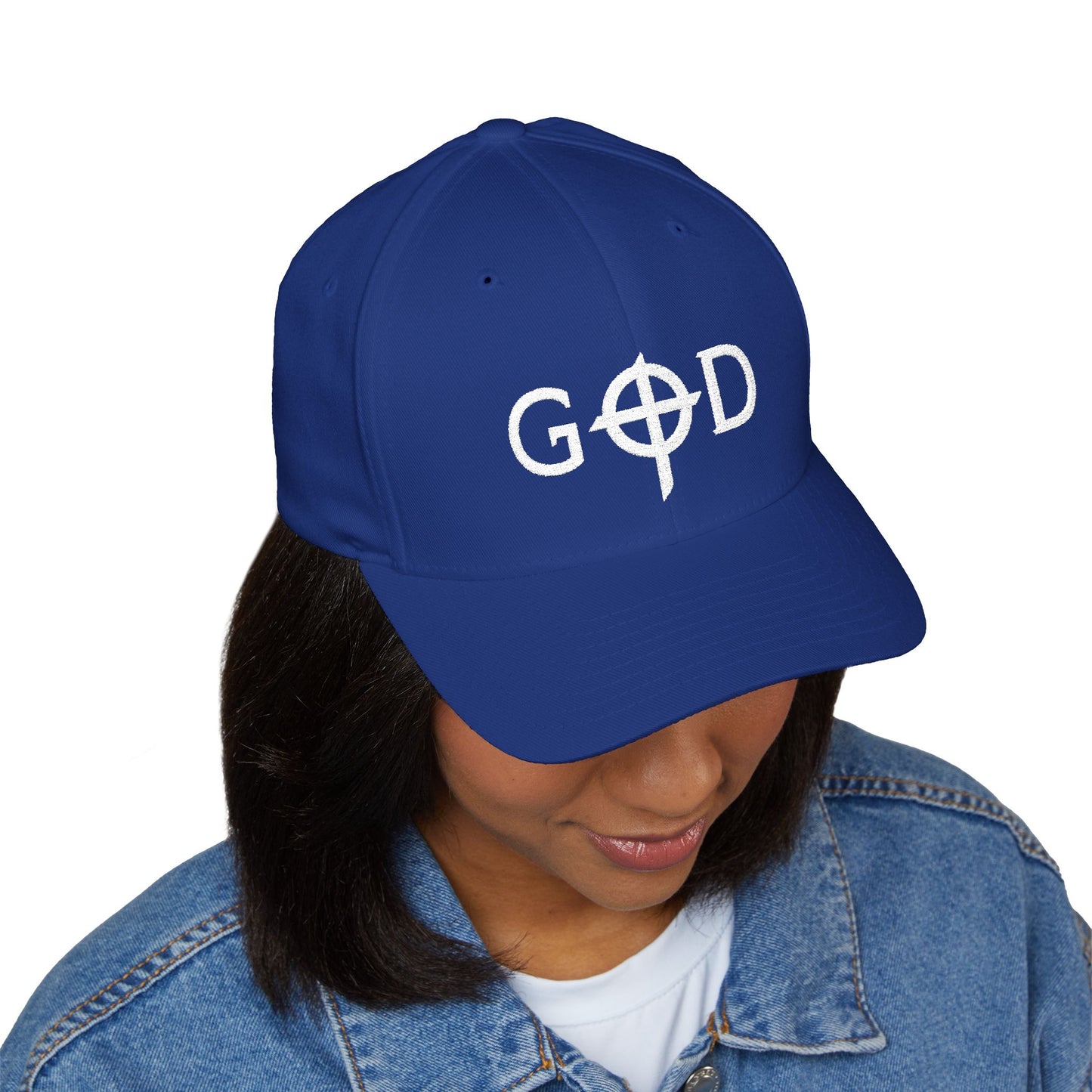 Embroidered Closed-Back Cap with 'GOD' Design, Stylish Hat, Perfect Gift, Daily Wear, Unique Accessory, Faith-Inspired Fashion