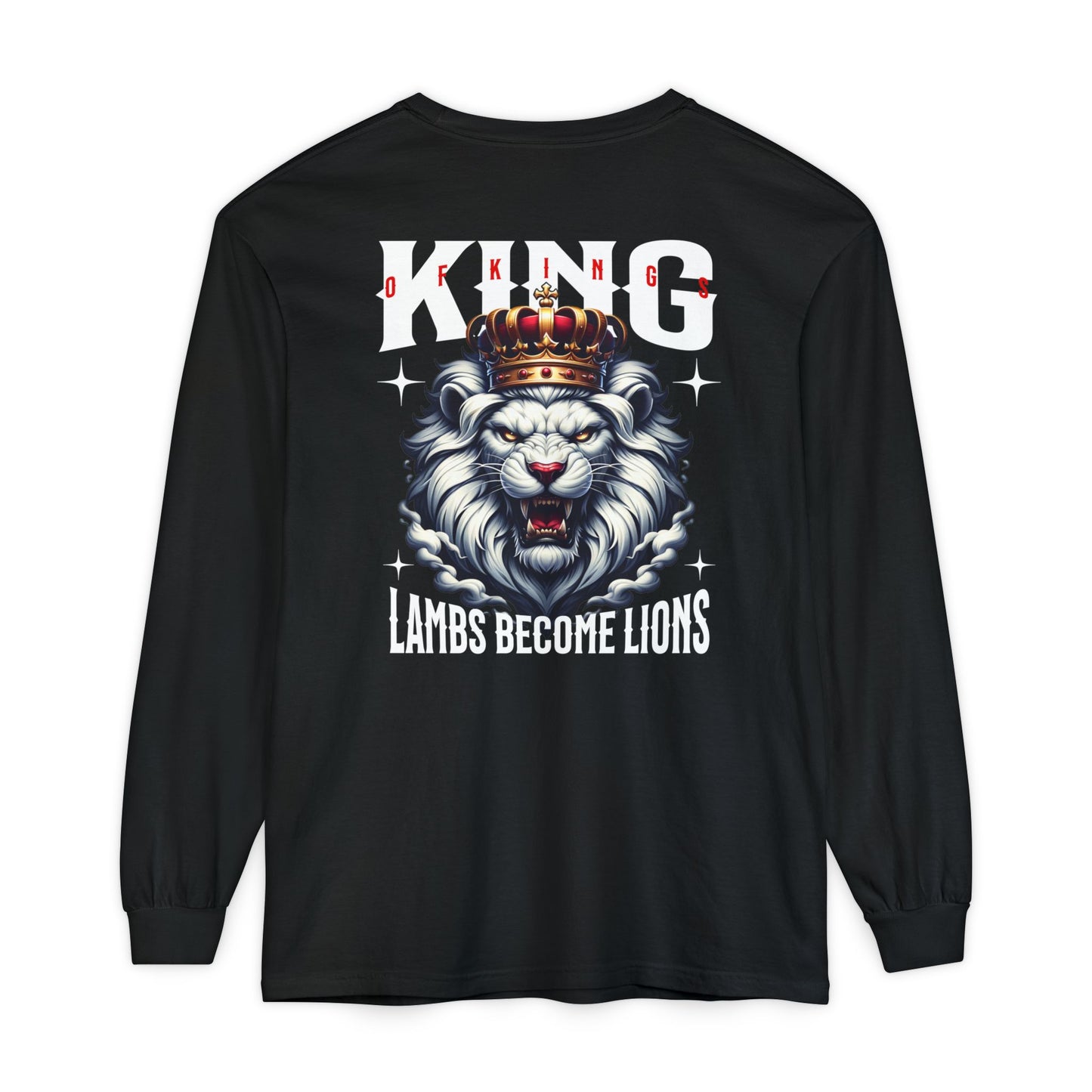 King of Kings Unisex Long Sleeve T-Shirt | Regal Apparel, Gift for Him, Casual Wear, Statement Piece, Birthday Gift