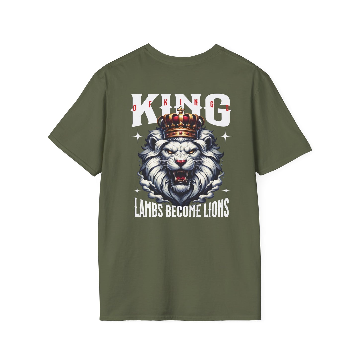 Majestic King T-Shirt | Unisex Graphic Tee for Warriors, Gifts for Dads, Birthdays, Strong Men’s Fashion, Lion Design