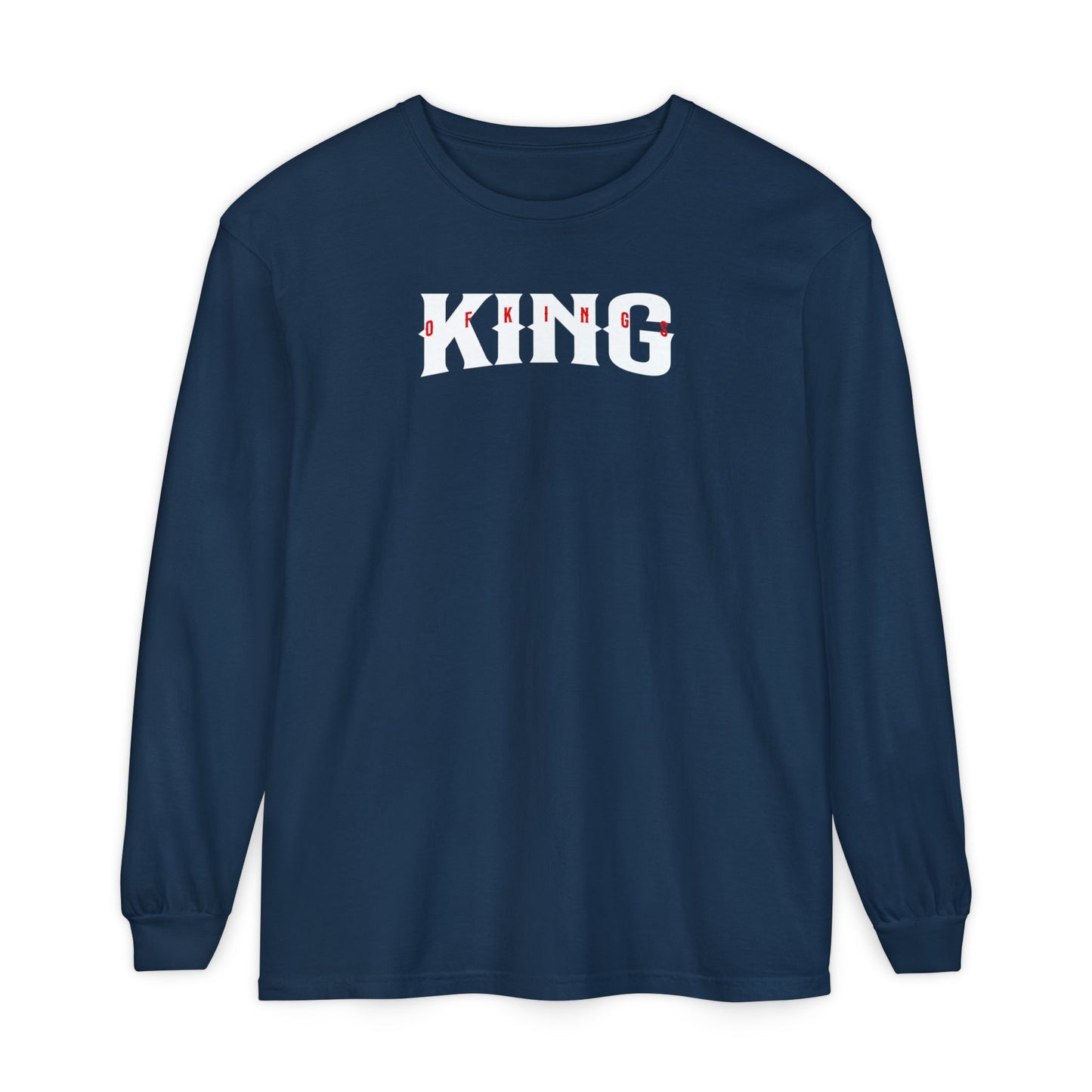 King of Kings Unisex Long Sleeve T-Shirt | Regal Apparel, Gift for Him, Casual Wear, Statement Piece, Birthday Gift