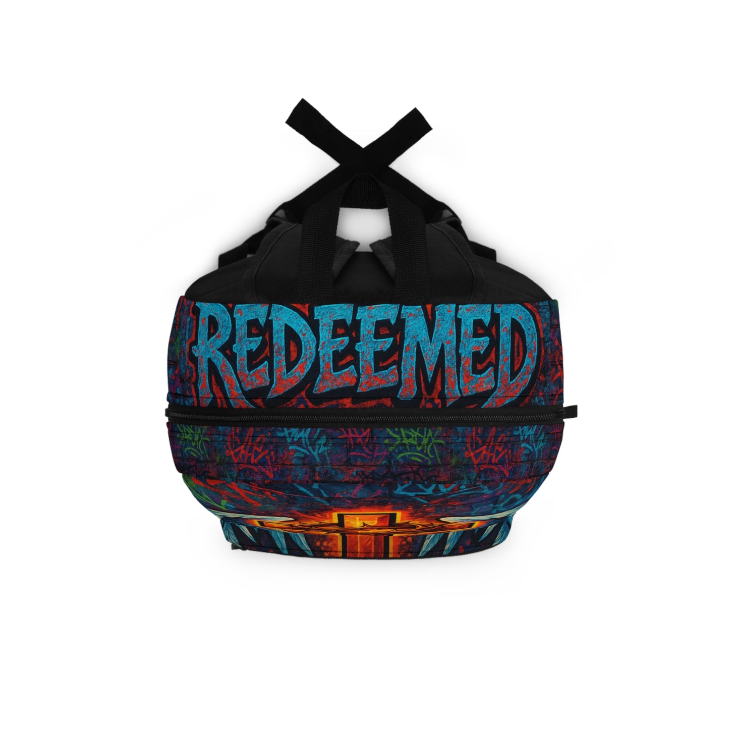 Winged Cross Redeemed Graffiti Backpack