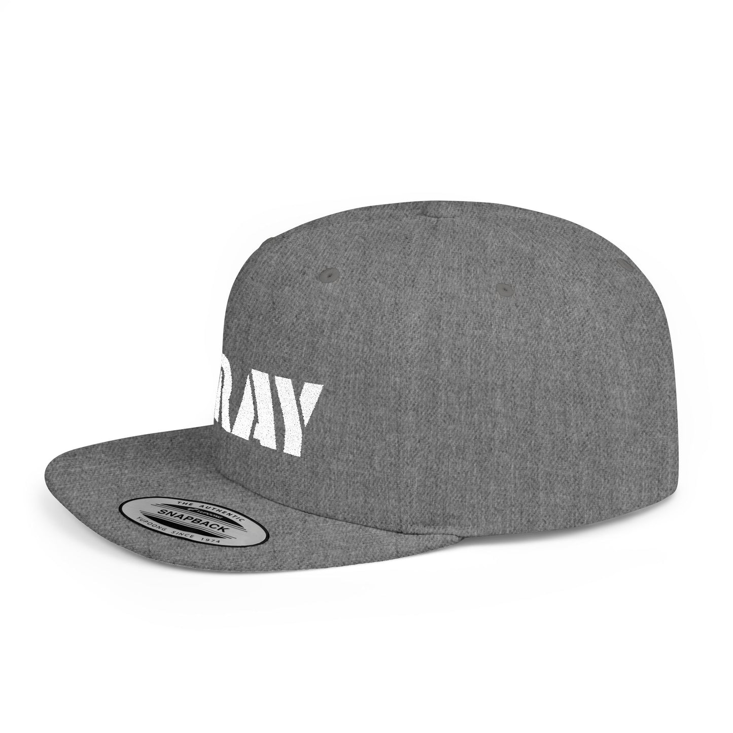 Inspirational Flat Bill Snapback Hat, Pray Adjustable Cap, Motivational Headwear, Faith-Based Gift, Casual Style Accessory