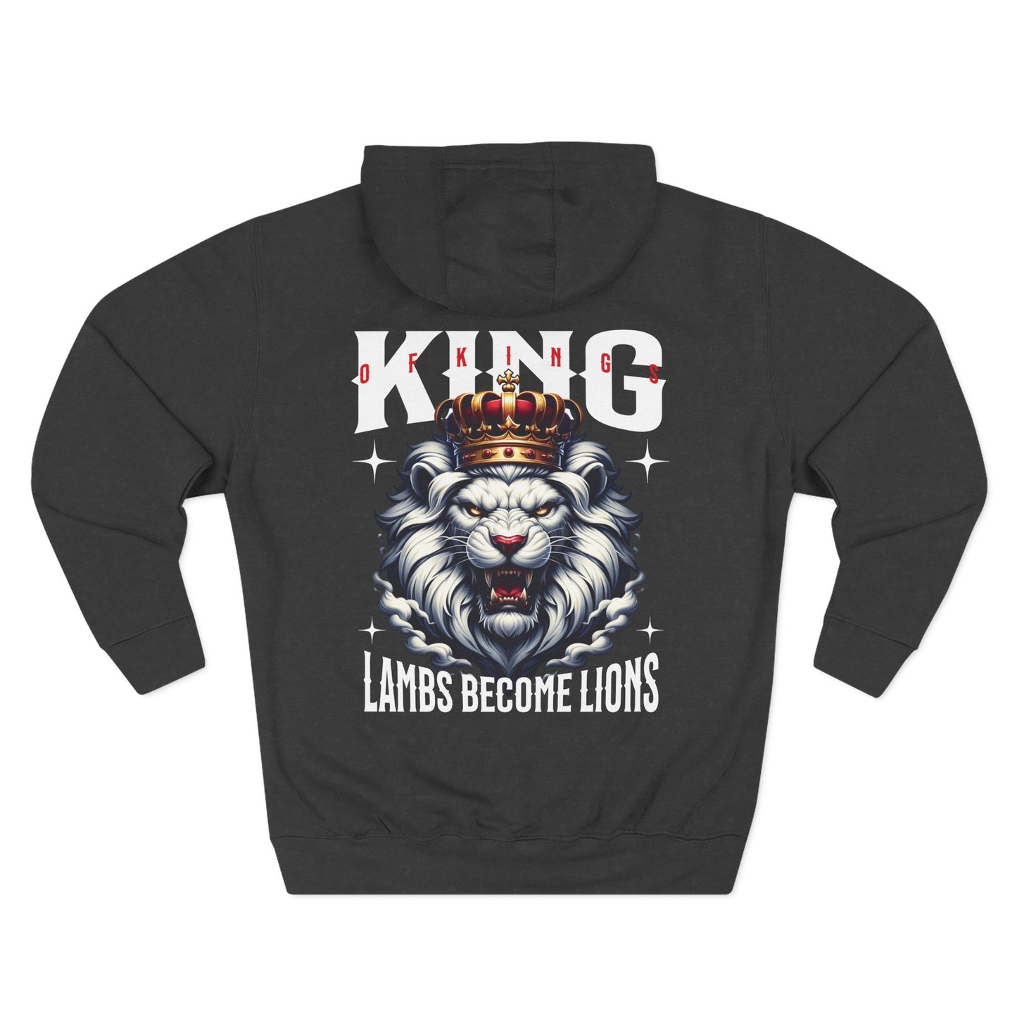 King of Kings Fleece Hoodie | Perfect for Casual Wear, Gift for Him, Motivational Apparel, Unique Streetwear, Birthday Gift