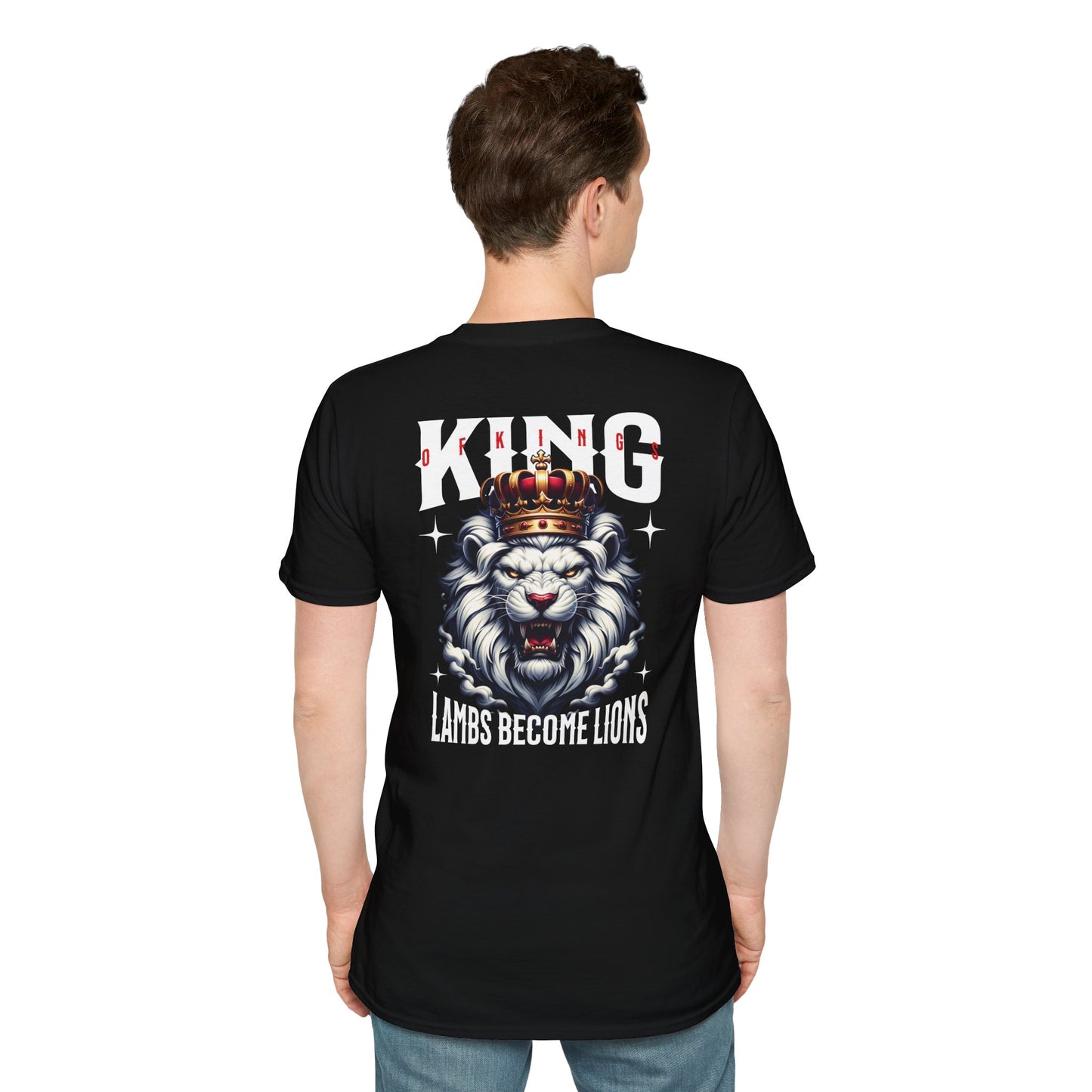 Majestic King T-Shirt | Unisex Graphic Tee for Warriors, Gifts for Dads, Birthdays, Strong Men’s Fashion, Lion Design