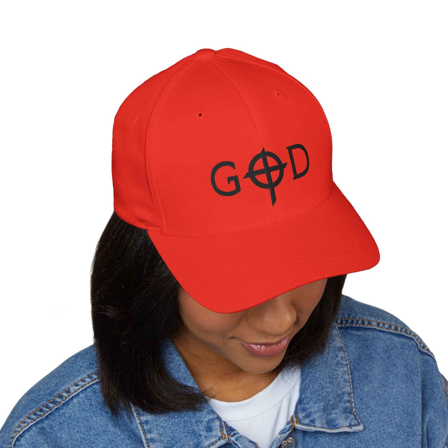 Embroidered Closed-Back Cap with 'GOD' Design, Stylish Hat, Perfect Gift, Daily Wear, Unique Accessory, Faith-Inspired Fashion