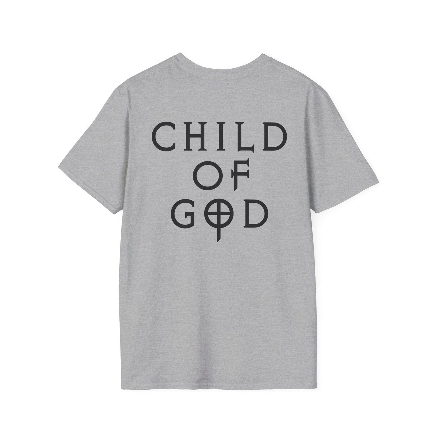 Unisex Softstyle T-Shirt - "Child of God" Graphic Tee, Casual Wear, Christian Apparel, Gift for Believers, Faith-Based Fashion