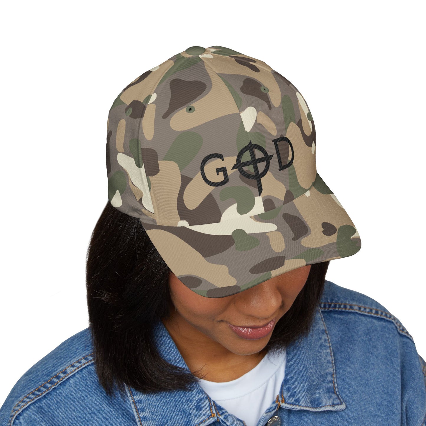 Embroidered Closed-Back Cap with 'GOD' Design, Stylish Hat, Perfect Gift, Daily Wear, Unique Accessory, Faith-Inspired Fashion