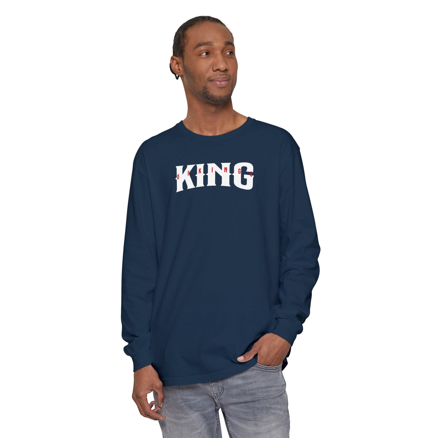 King of Kings Unisex Long Sleeve T-Shirt | Regal Apparel, Gift for Him, Casual Wear, Statement Piece, Birthday Gift